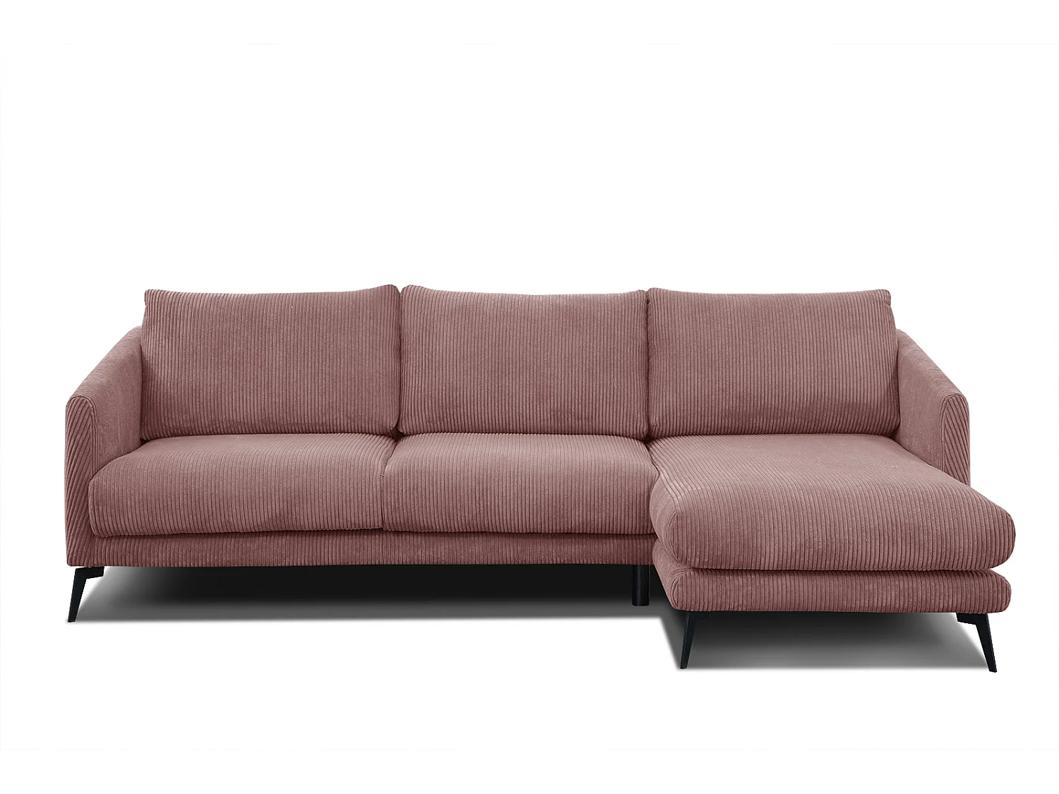 Ecksofa 4-Sitzer rechts VILT, altrosa