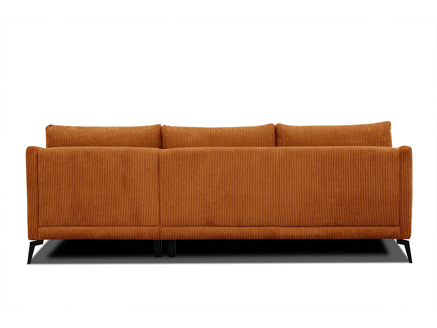 CANAPÉ D'ANGLE VILT 4 places, tissu orange