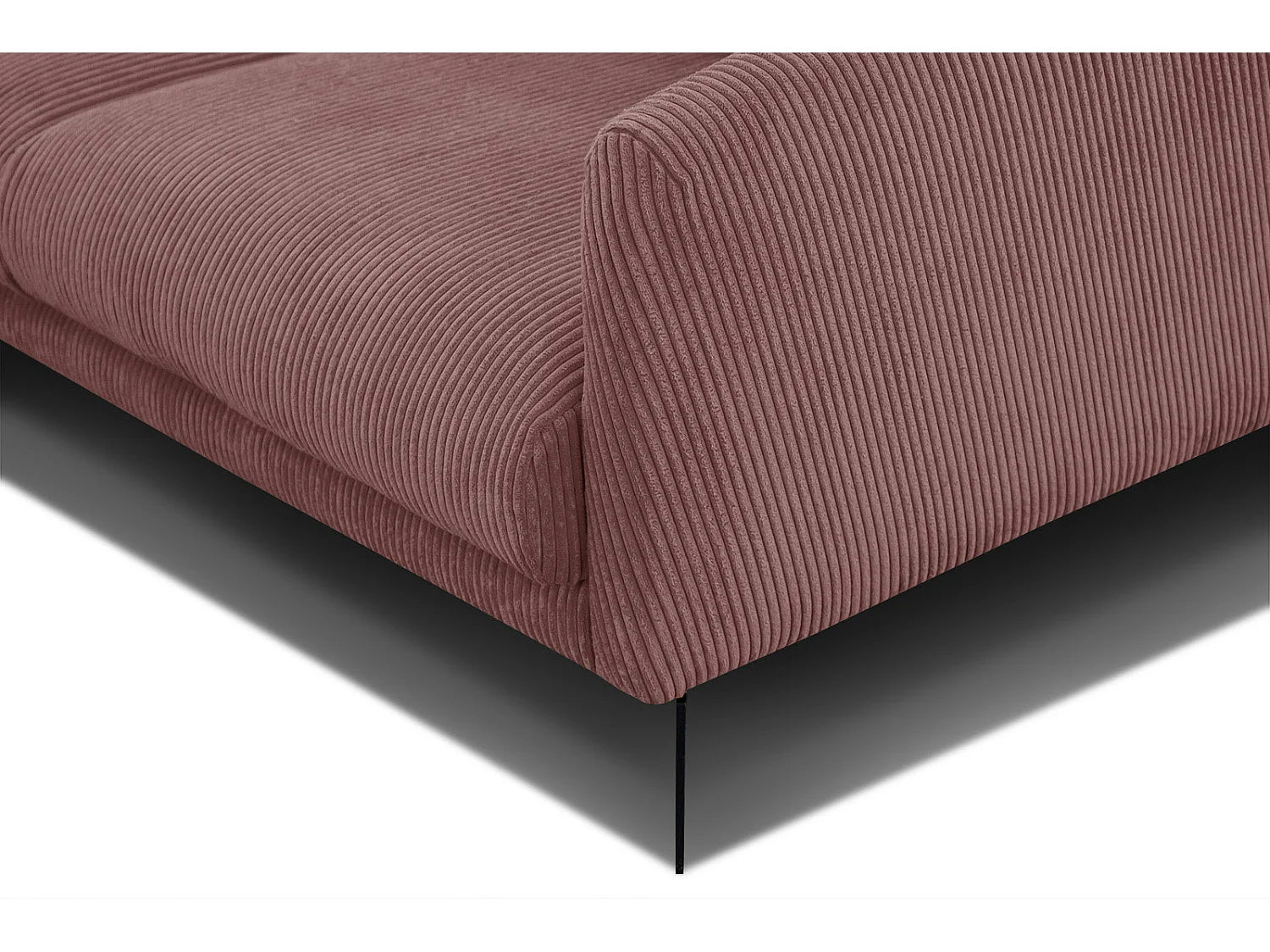 Ecksofa 4-Sitzer links VILT, altrosa