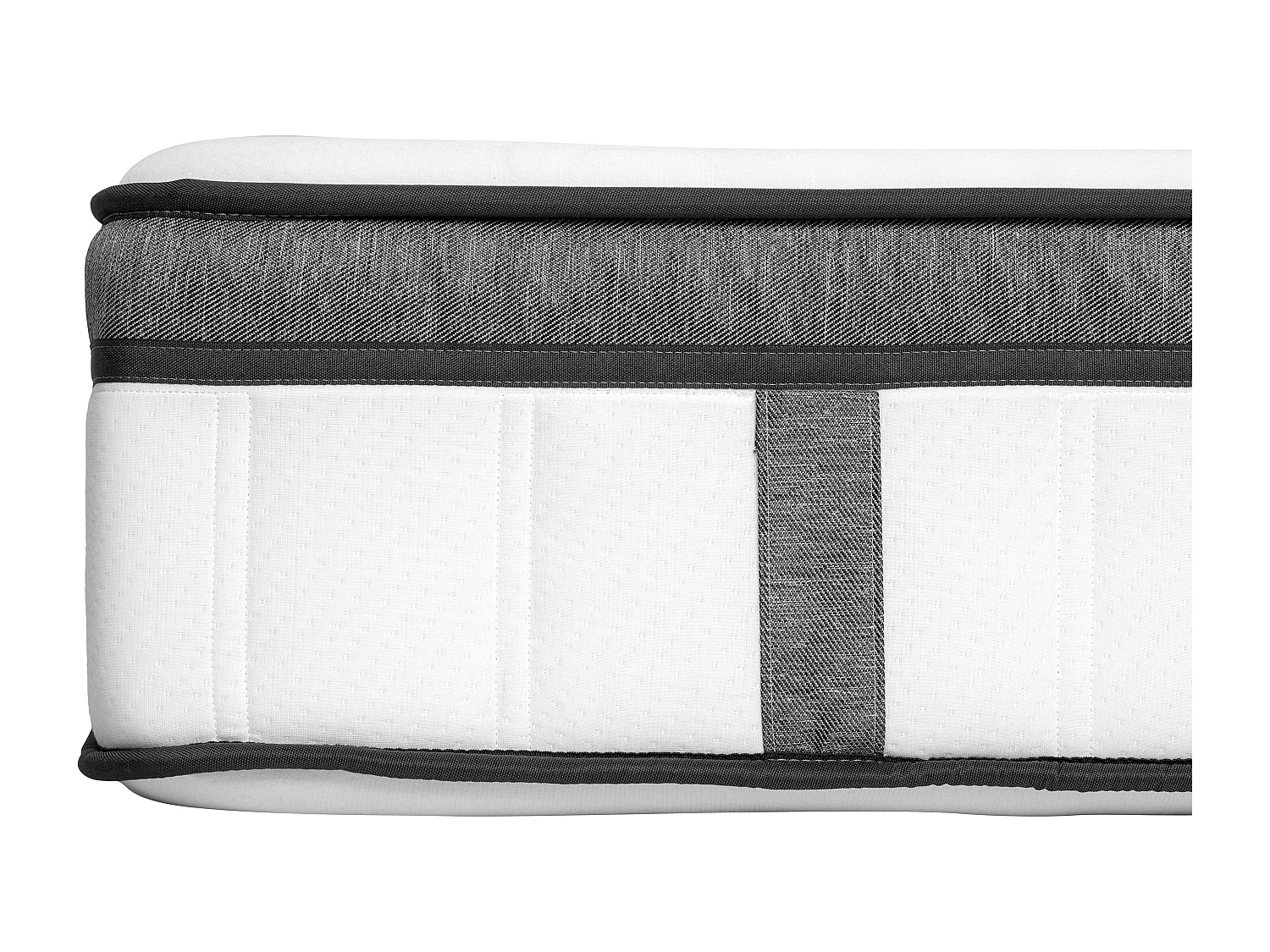 Ensemble 180 x 200 cm sommier coffre naturel clair + matelas hybride ressorts ensachés 7 zones et mémoire de forme ép.30cm - OLIANE de YSMÉE