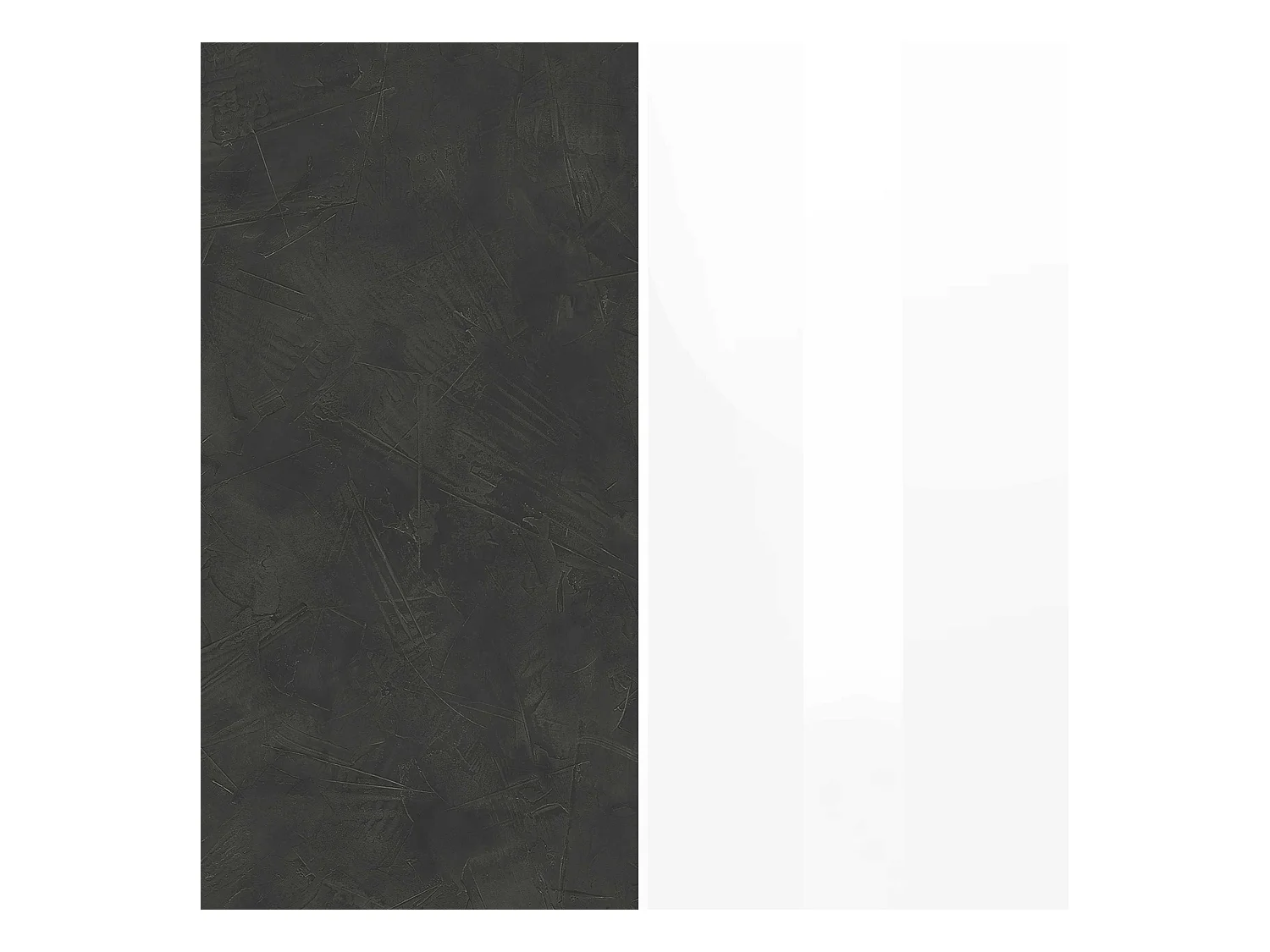 Credenza Corona 2 ante e 3 cassetti bianco lucido e ardesia 160x45x85 cm