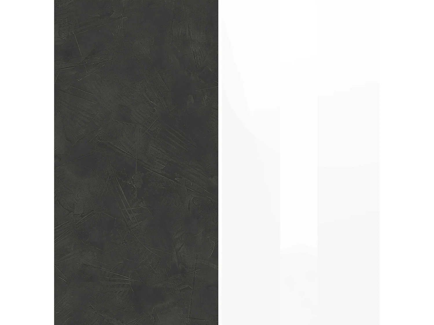 Credenza Corona 2 ante e 3 cassetti bianco lucido e ardesia 160x45x85 cm