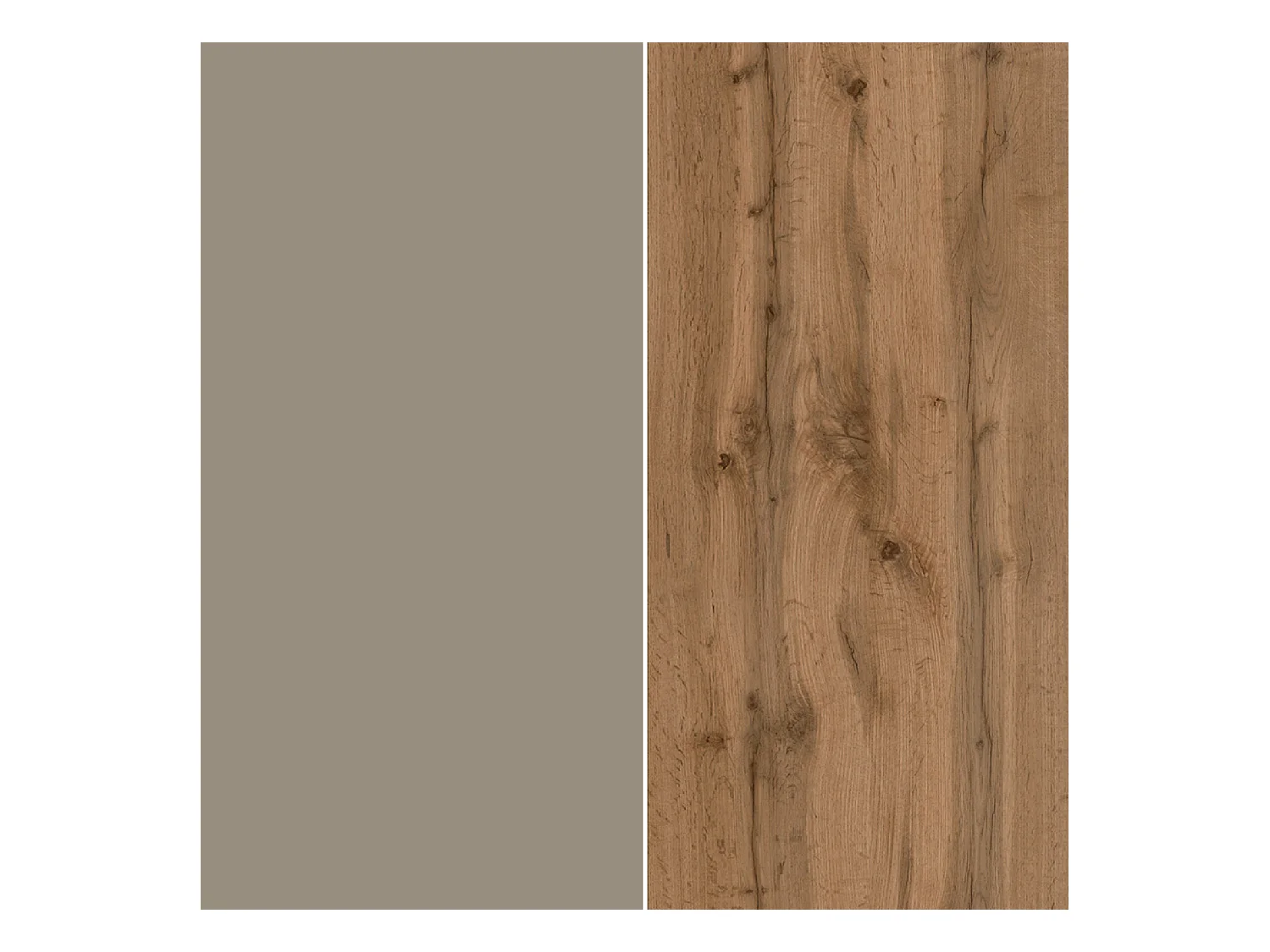 Credenza Garda 3 ante e 1 cassetto tortora opaco e rovere 120,1x35x70 cm