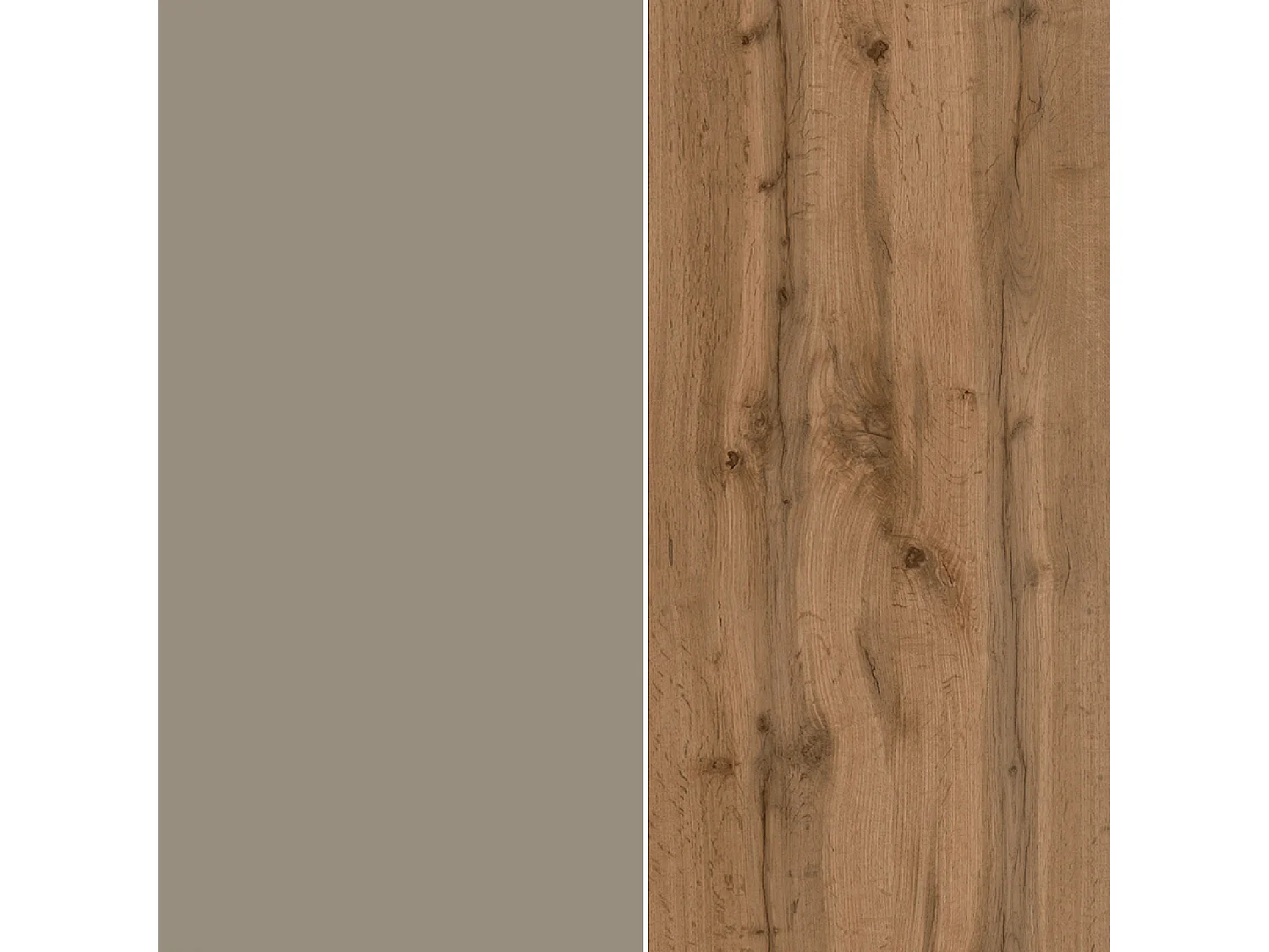 Credenza Garda 3 ante e 1 cassetto tortora opaco e rovere 120,1x35x70 cm