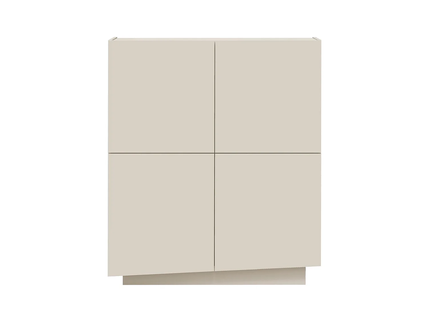 Credenza Vela con 4 ante colore cashmere 100x35x120,4 cm