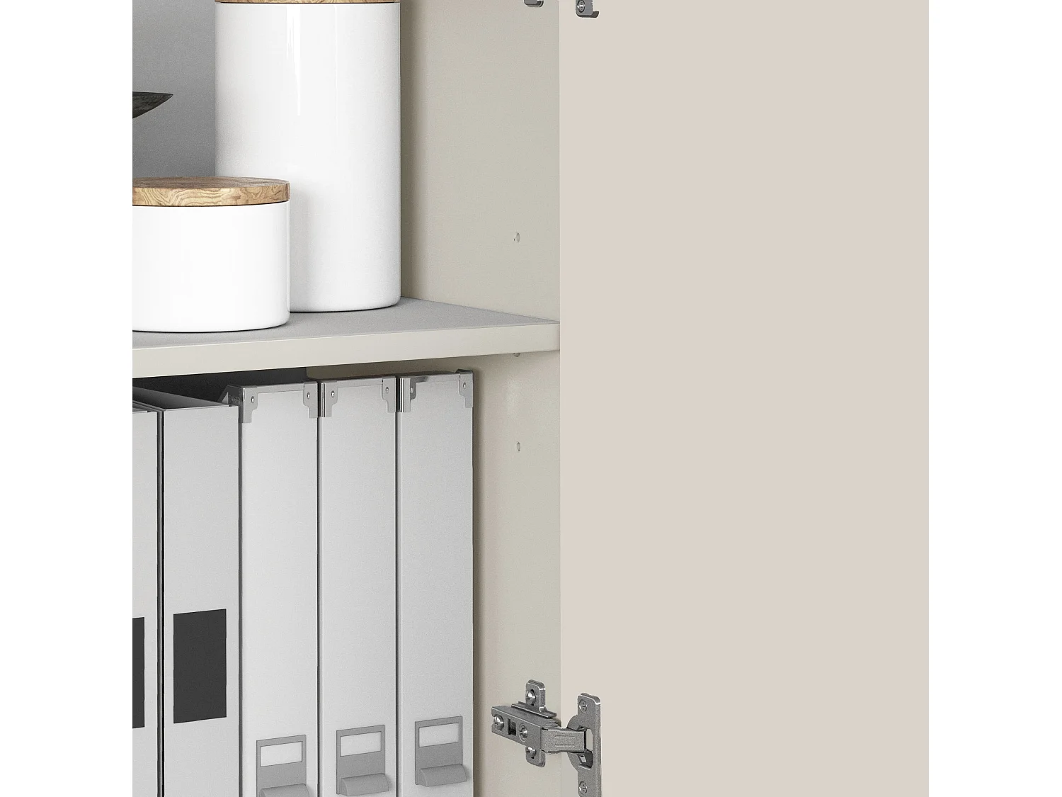 Credenza Vela con 4 ante colore cashmere 100x35x120,4 cm