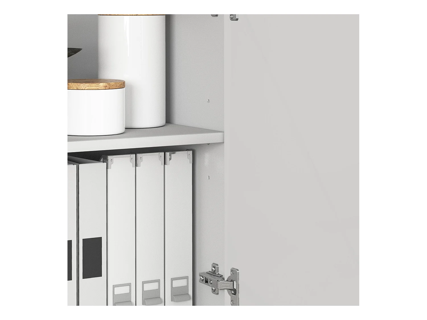 Madia Vela con 4 ante colore bianco lucido 160x35x75,4 cm