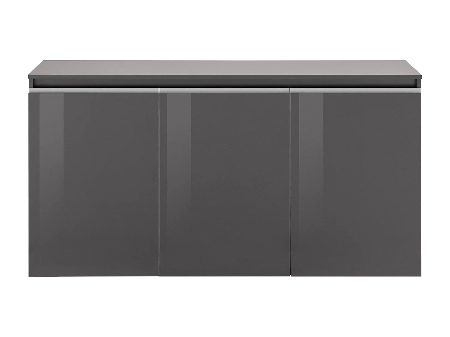 Credenza Magic 3 ante antracite lucido 150x40x80 cm