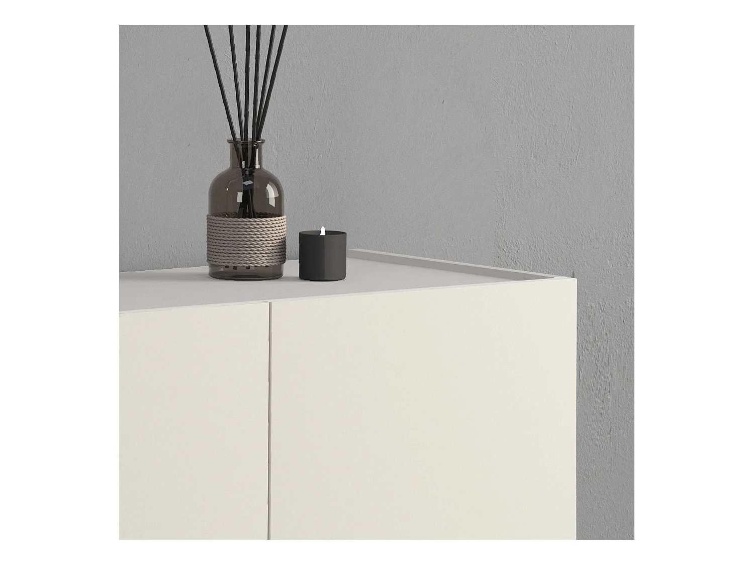 Madia Vela con 4 ante colore cashmere 160x35x75,4 cm