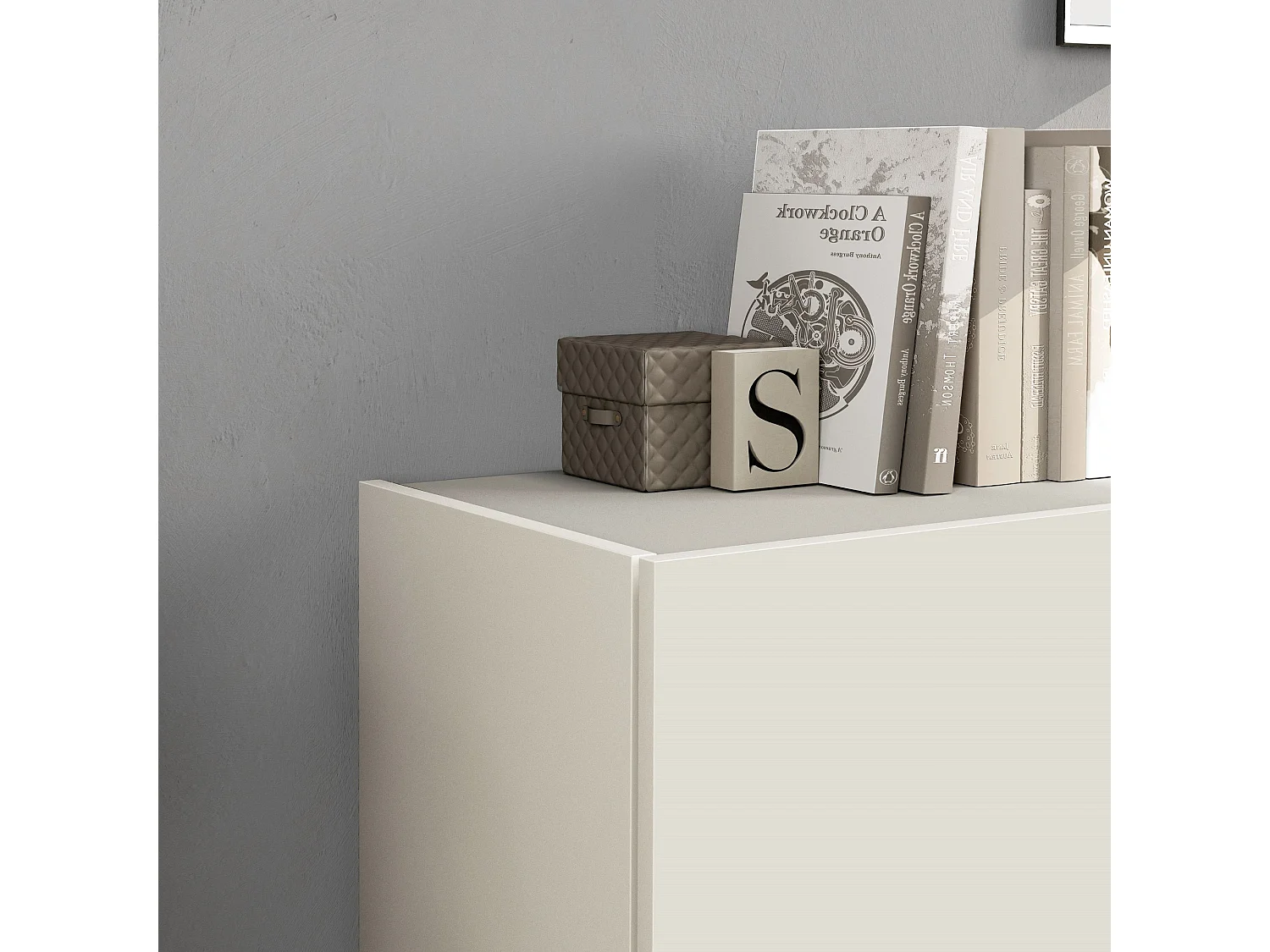 Madia Vela con 4 ante colore cashmere 160x35x75,4 cm