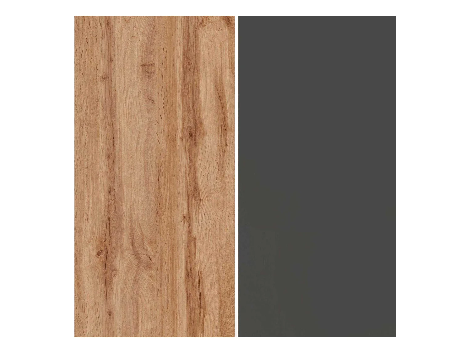 Madia Chronos a 4 ante antracite opaco e rovere 140x40x130 cm