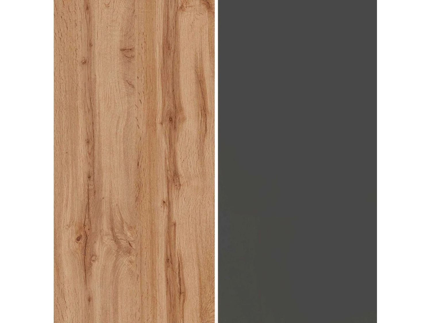 Madia Chronos a 4 ante antracite opaco e rovere 140x40x130 cm