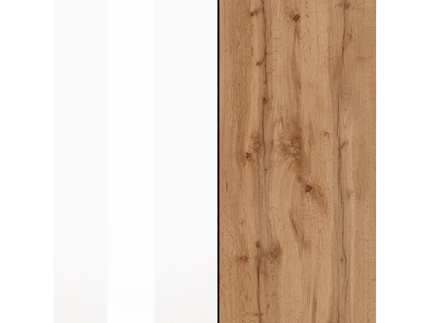 Madia Garda a 4 ante e 2 cassetti bianco lucido e rovere 200x35x71 cm