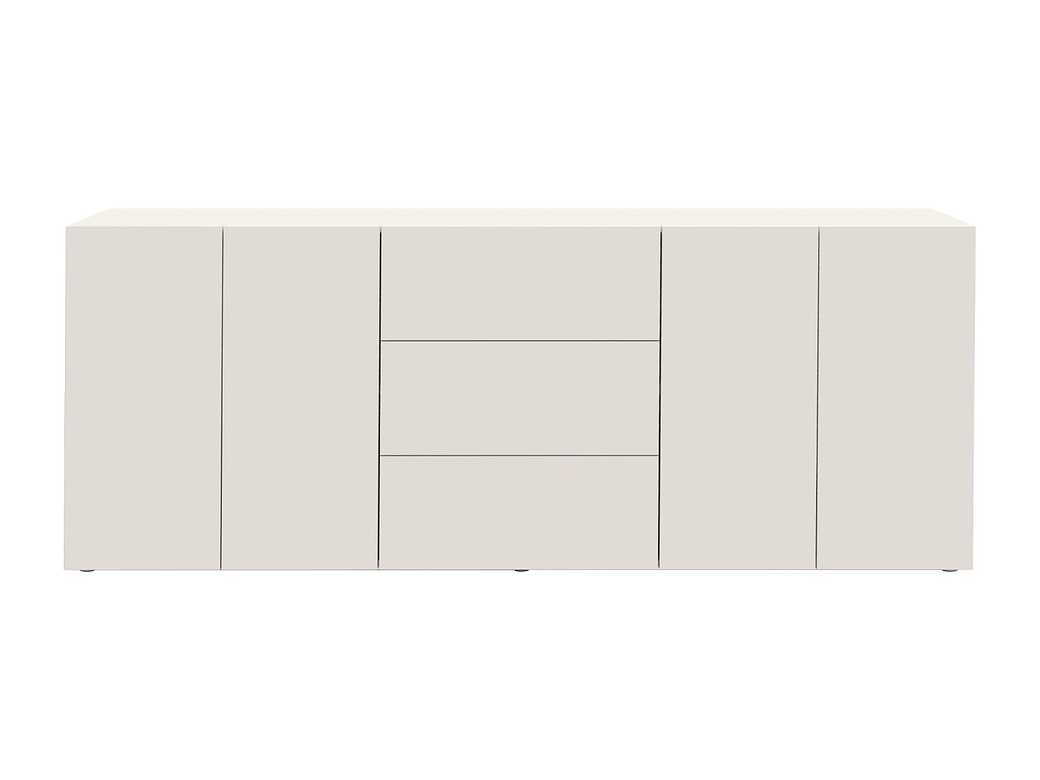 Credenza Egypt a 4 ante e 3 cassetti bianco lucido 200x40x80 cm