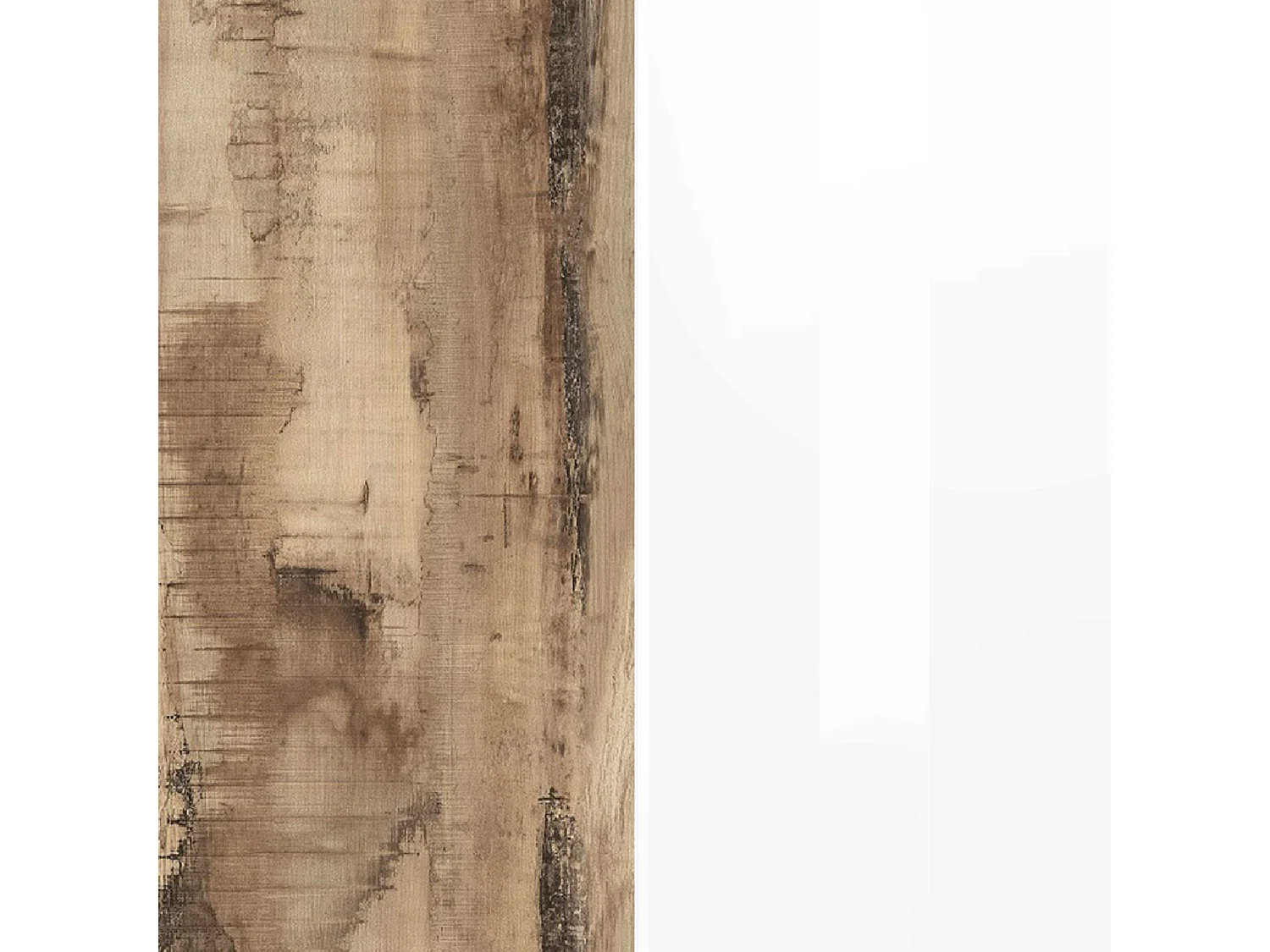 Credenza Corona 2 ante e 3 cassetti bianco lucido e acero pereira 160x45x85 cm