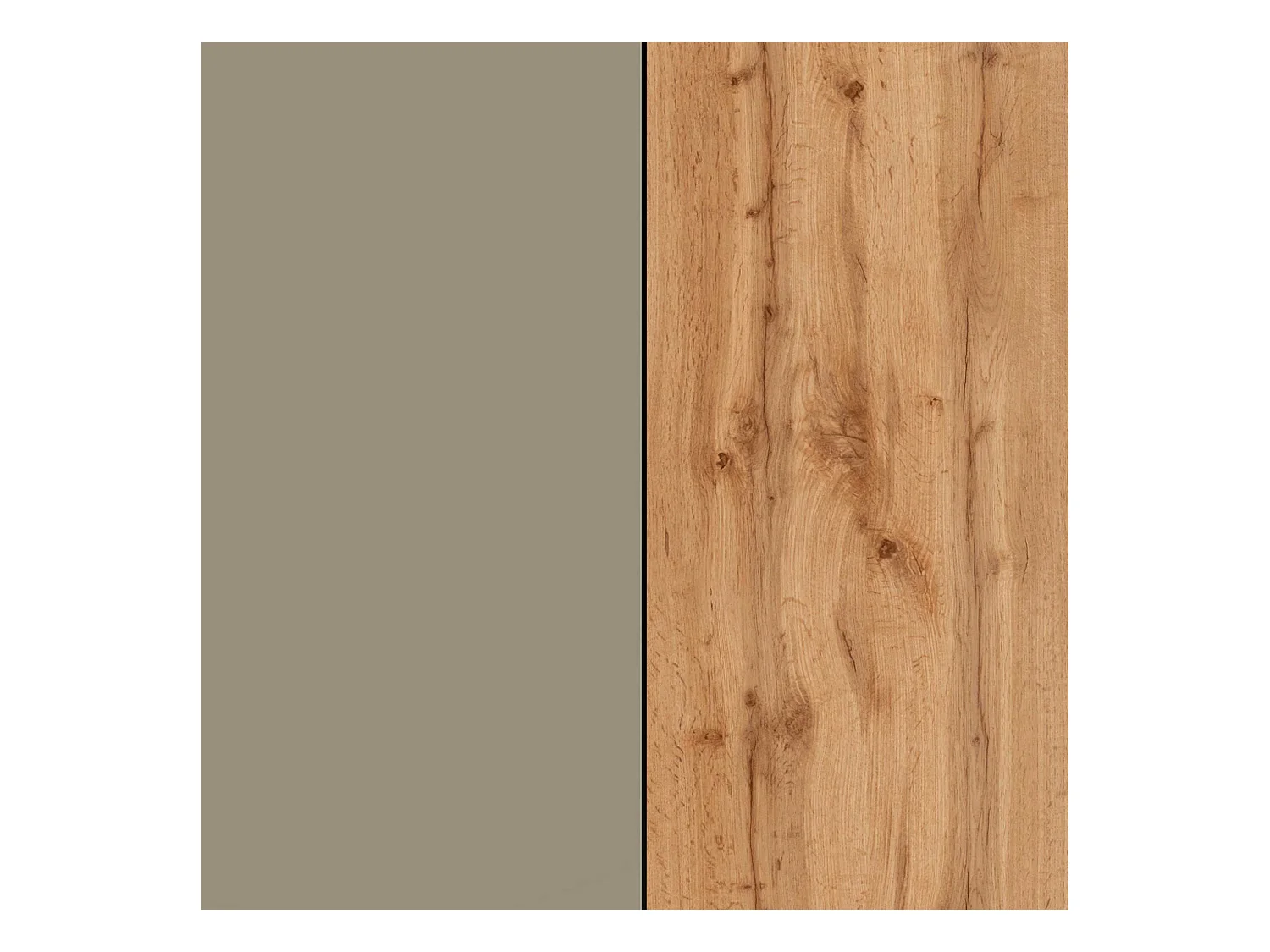 Credenza Chronos 3 ante e 1 vano tortora opaco e rovere 155x40x85 cm