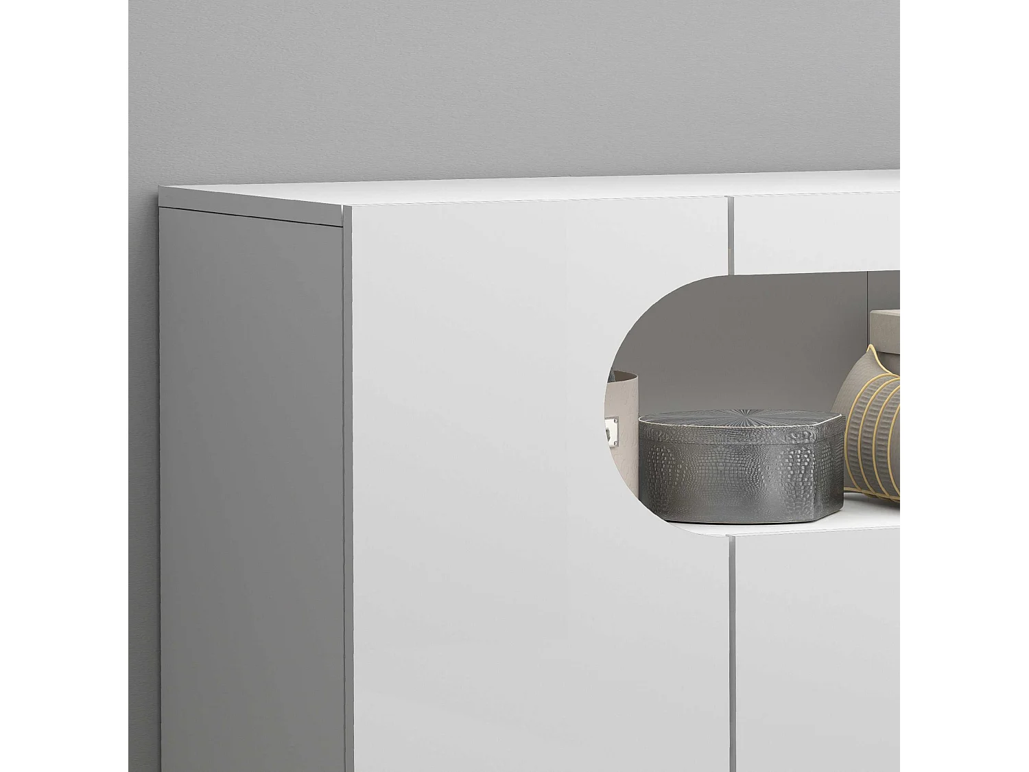 Armadio portascarpe REAL a 3 ante e 11 ripiani bianco lucido 90x38x120 cm