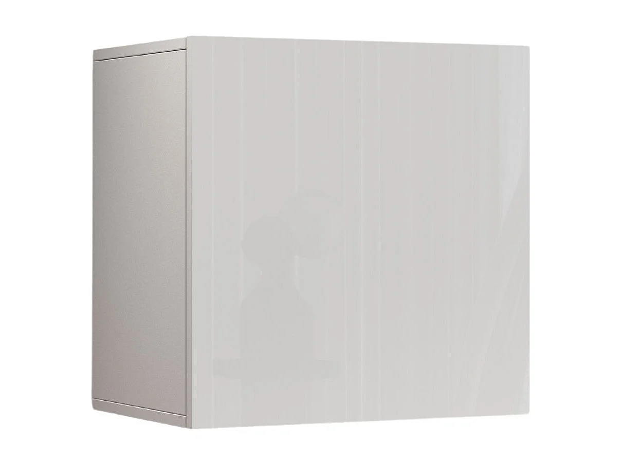 Pensile a cubo Chronos con 1 anta bianco lucido 50x35x50 cm