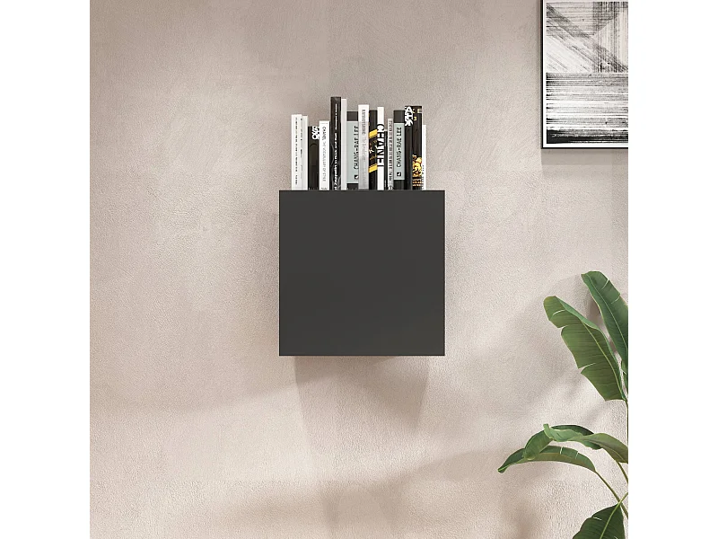 Pensile a cubo Chronos con 1 anta antracite opaco 50x35x50 cm