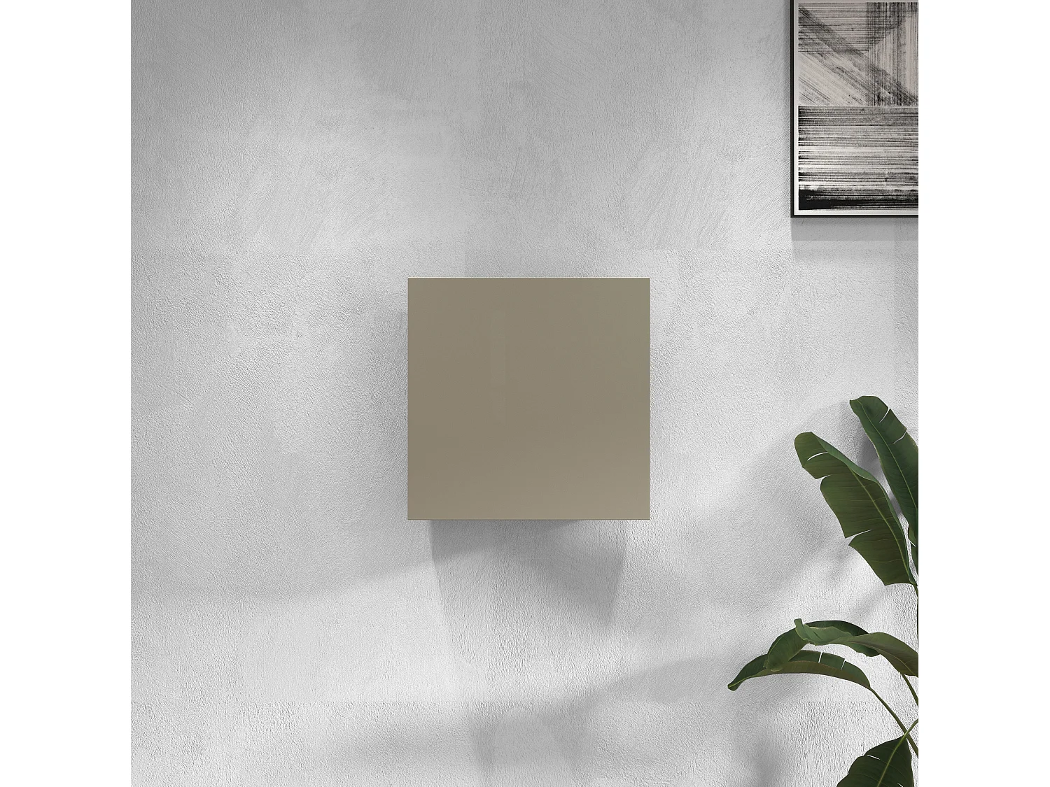 Pensile a cubo Chronos con 1 anta tortora opaco 50x35x50 cm