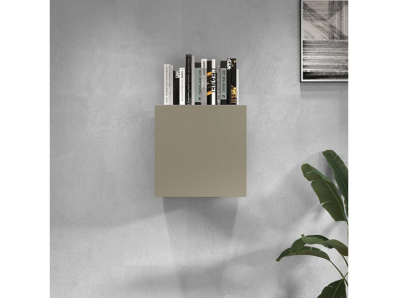 Pensile a cubo Chronos con 1 anta tortora opaco 50x35x50 cm