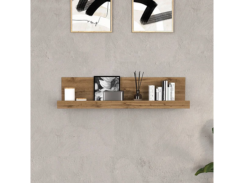 Mensola da muro Chronos colore rovere 120x25x28 cm