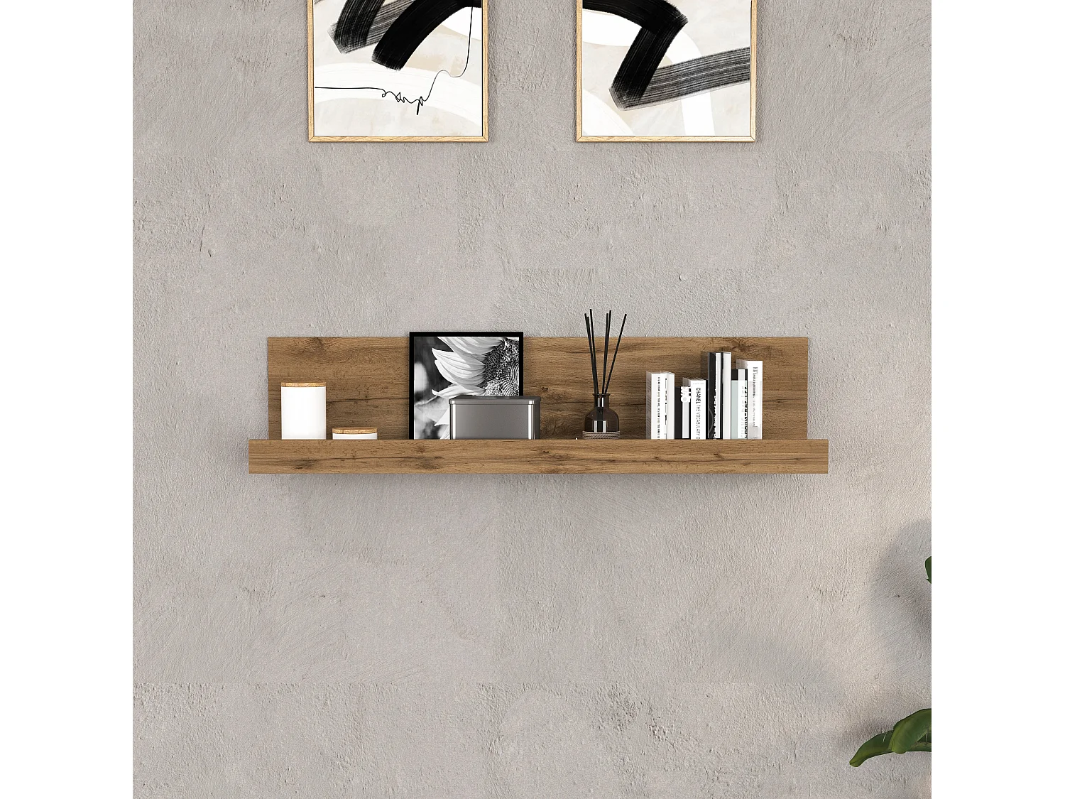 Mensola da muro Chronos colore rovere 120x25x28 cm