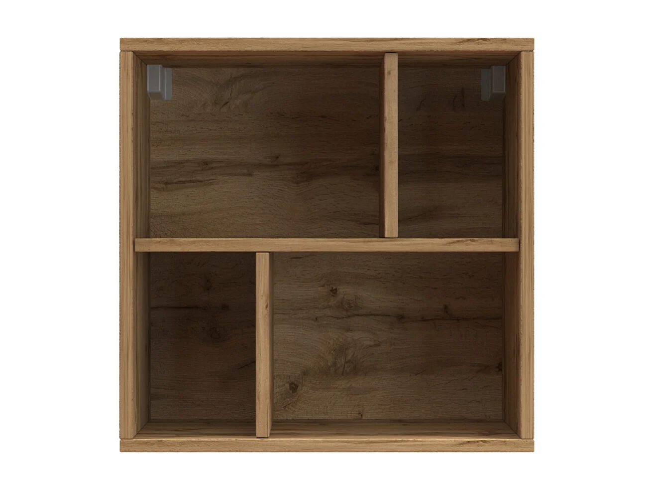 Étagère ouverte Chronos avec 4 compartiments chêne 50x35x50 cm