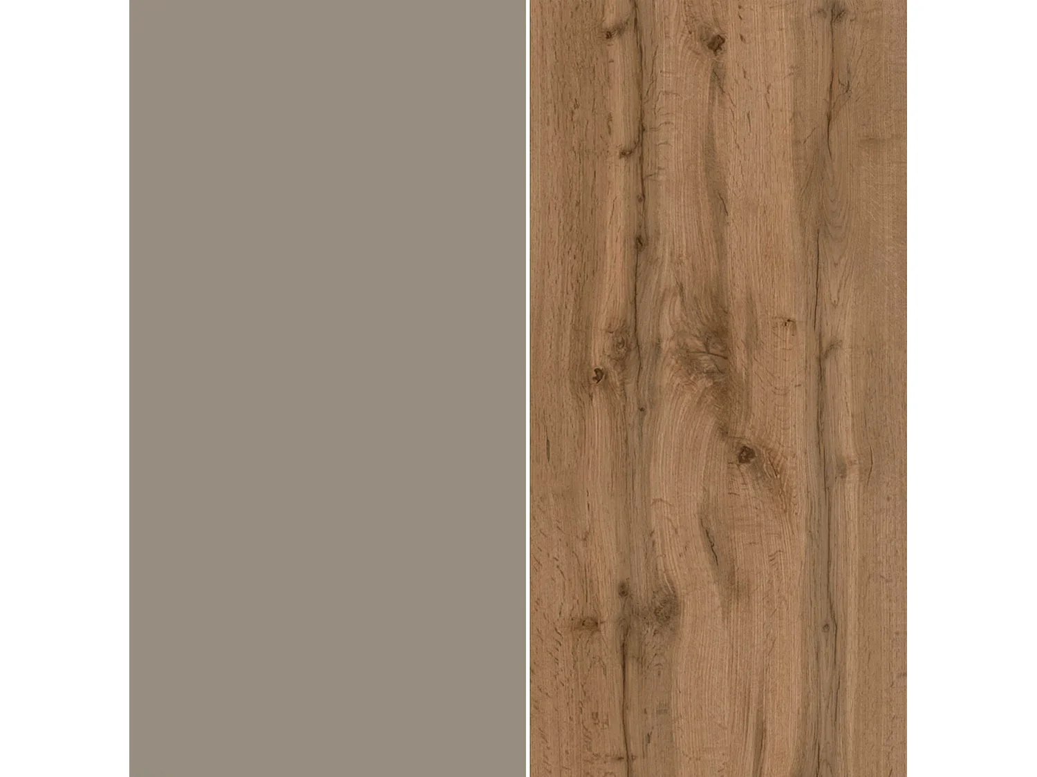 Mobile porta tv Garda 2 ante e 1 ripiano centrale tortora opaco e rovere 210x35x30 cm