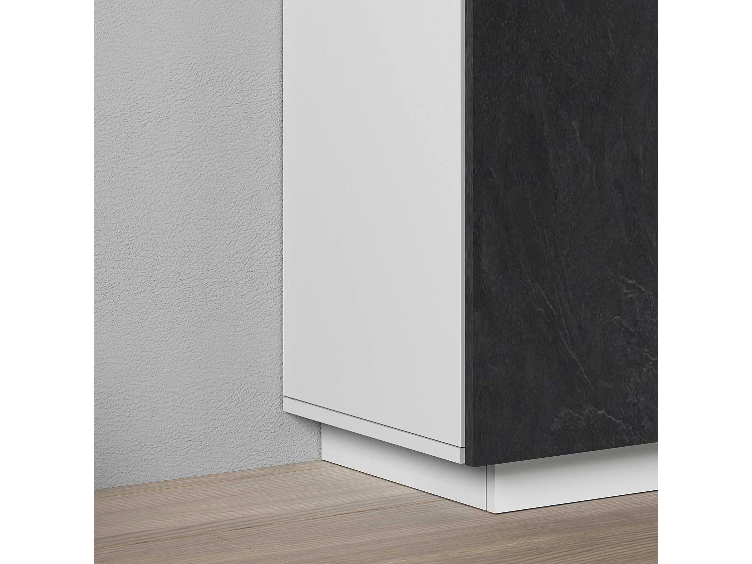 Armadio multiuso Easy a 2 ante bianco opaco e report 79,20x38x166 cm