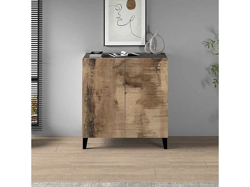 Armadio multiuso Easy a 2 ante acero e report 79,20x38x92,5 cm