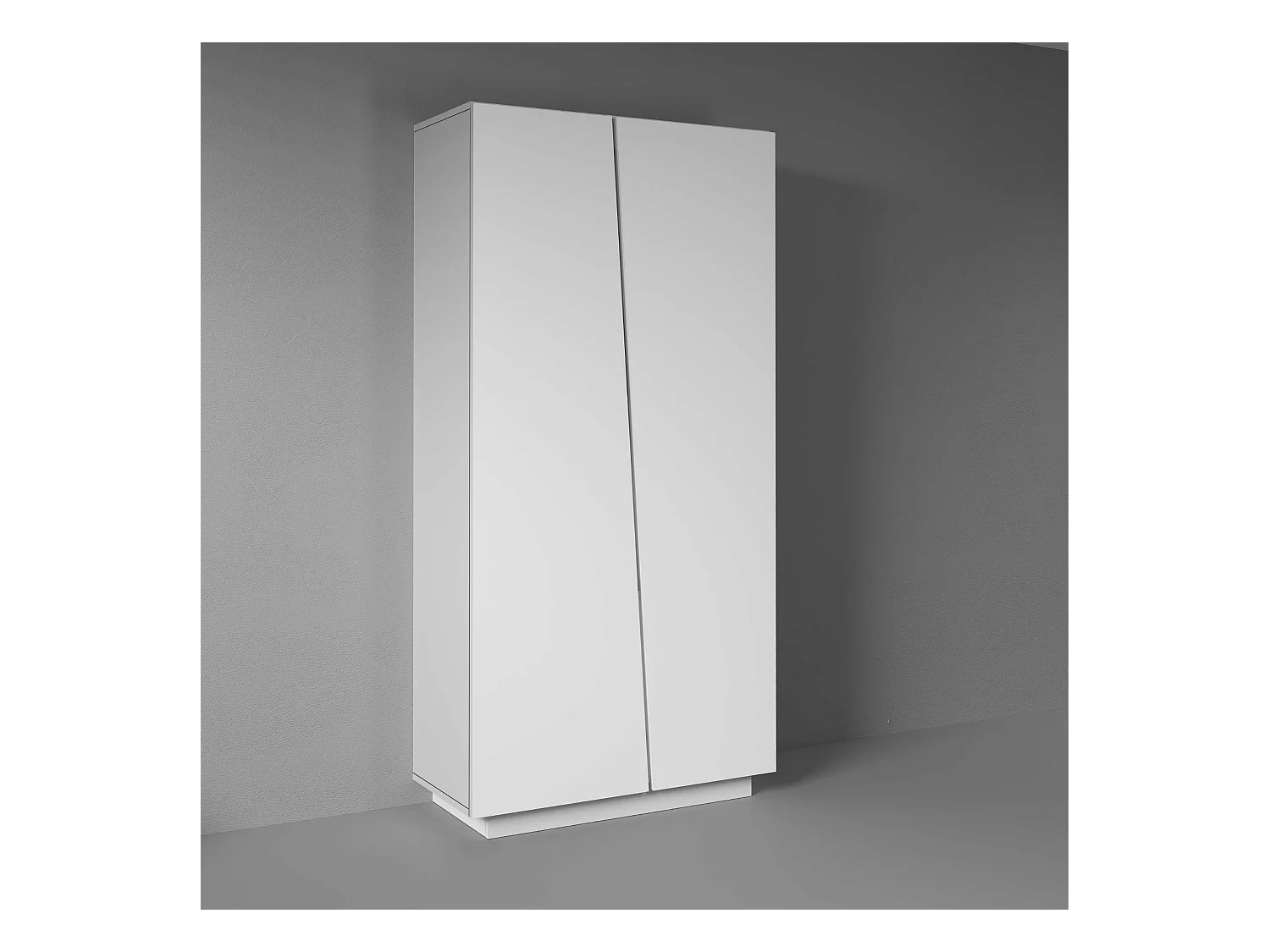 Armadio multiuso Easy a 2 ante bianco opaco 79,20x38x166 cm