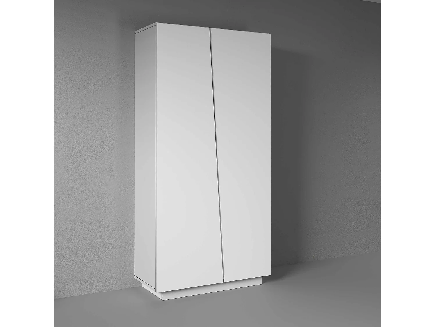 Armadio multiuso Easy a 2 ante bianco opaco 79,20x38x166 cm