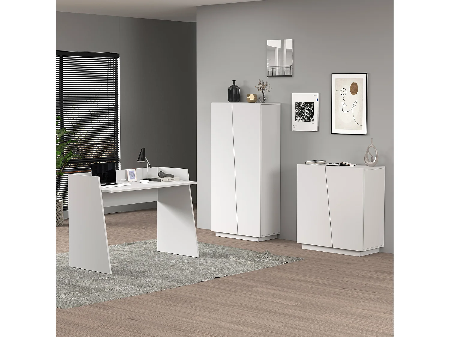 Armadio multiuso Easy a 2 ante bianco opaco 79,20x38x166 cm