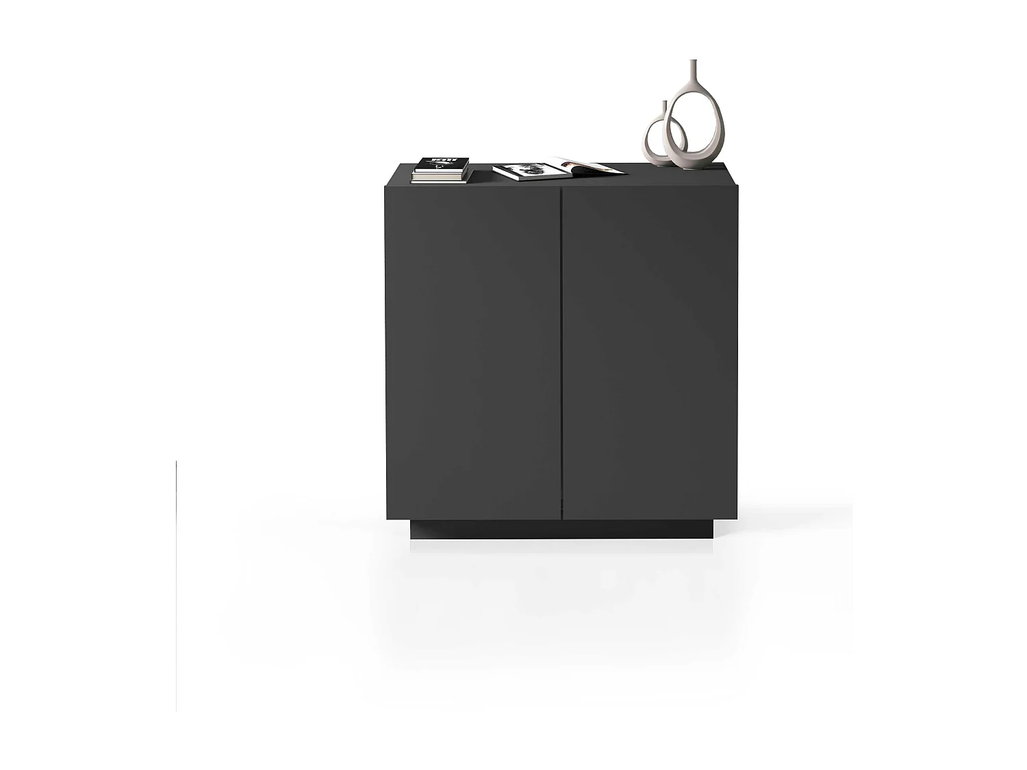 Armadio multiuso Easy a 2 ante antracite opaco 79,20x38x86 cm