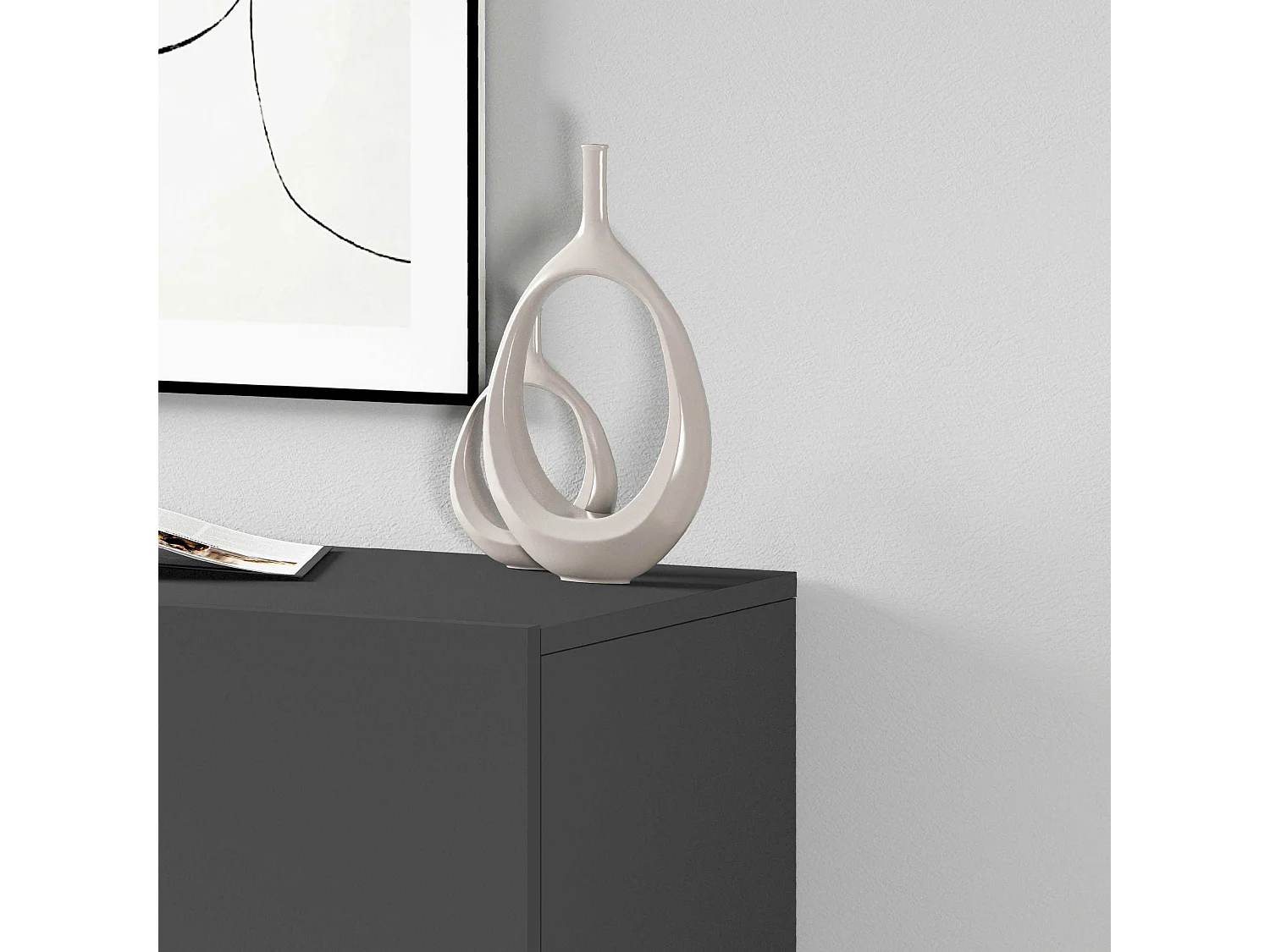 Armadio multiuso Easy a 2 ante antracite opaco 79,20x38x86 cm