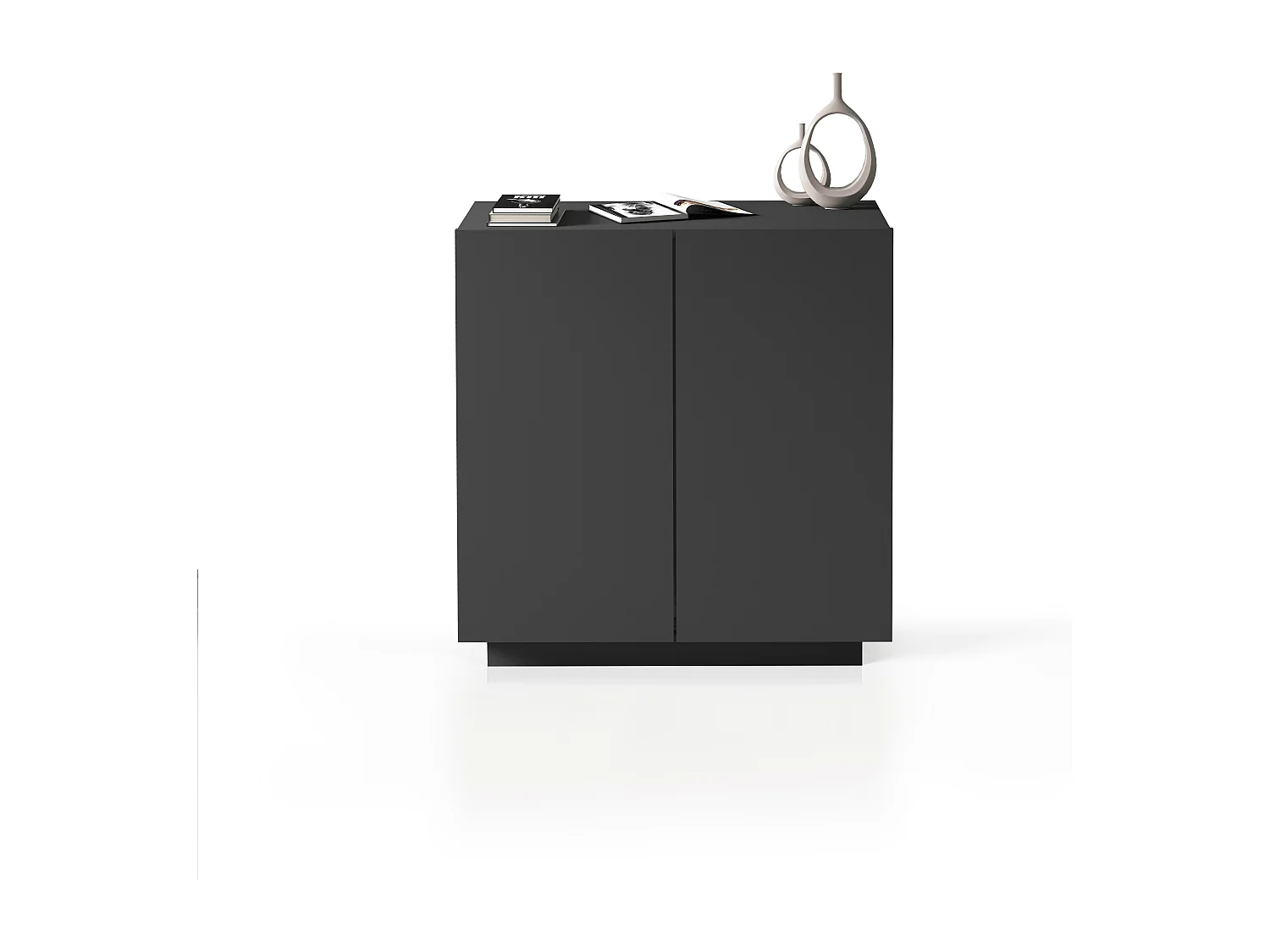 Armario multiusos Easy con 2 puertas, color antracita mate, 79,20 x 38 x 86 cm