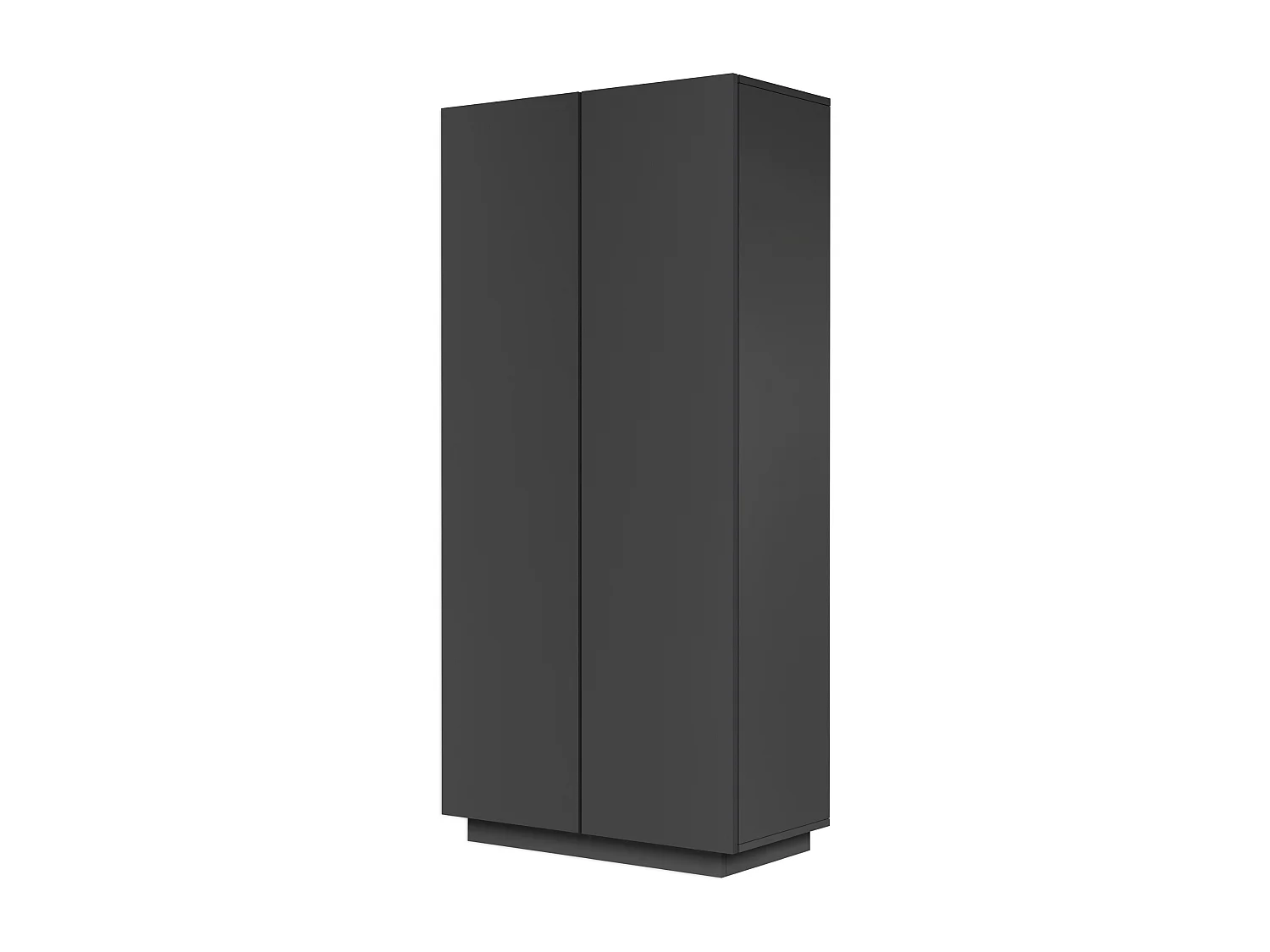 Armadio multiuso Easy a 2 ante antracite opaco 79,20x38x166 cm