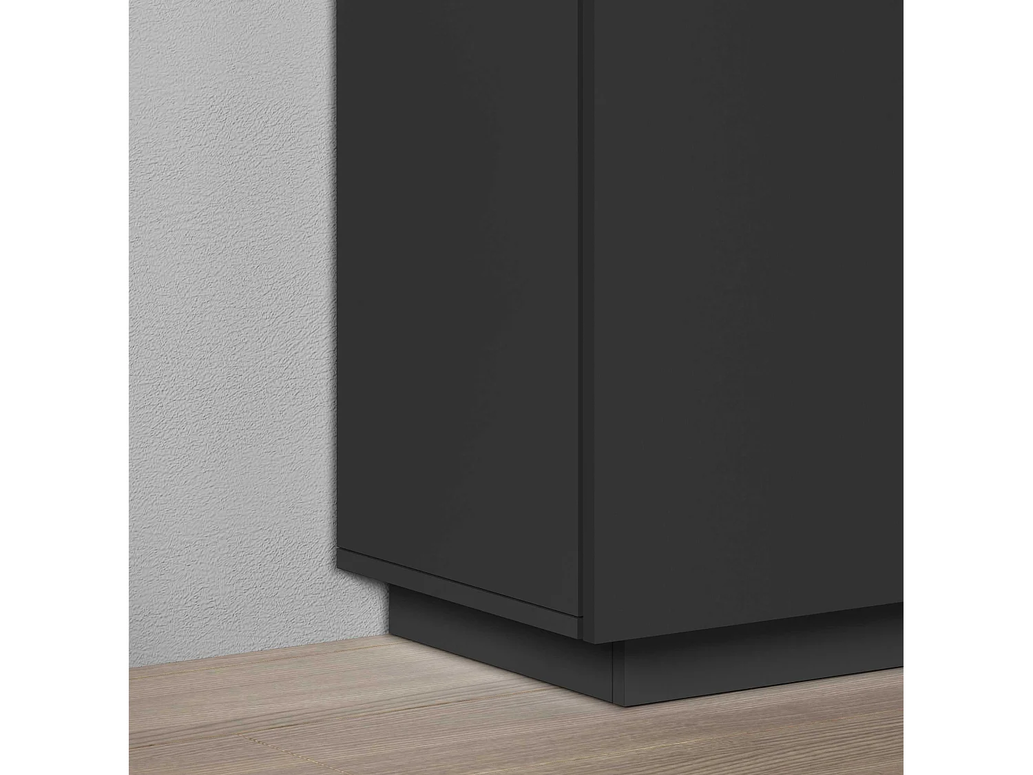 Armadio multiuso Easy a 2 ante antracite opaco 79,20x38x166 cm