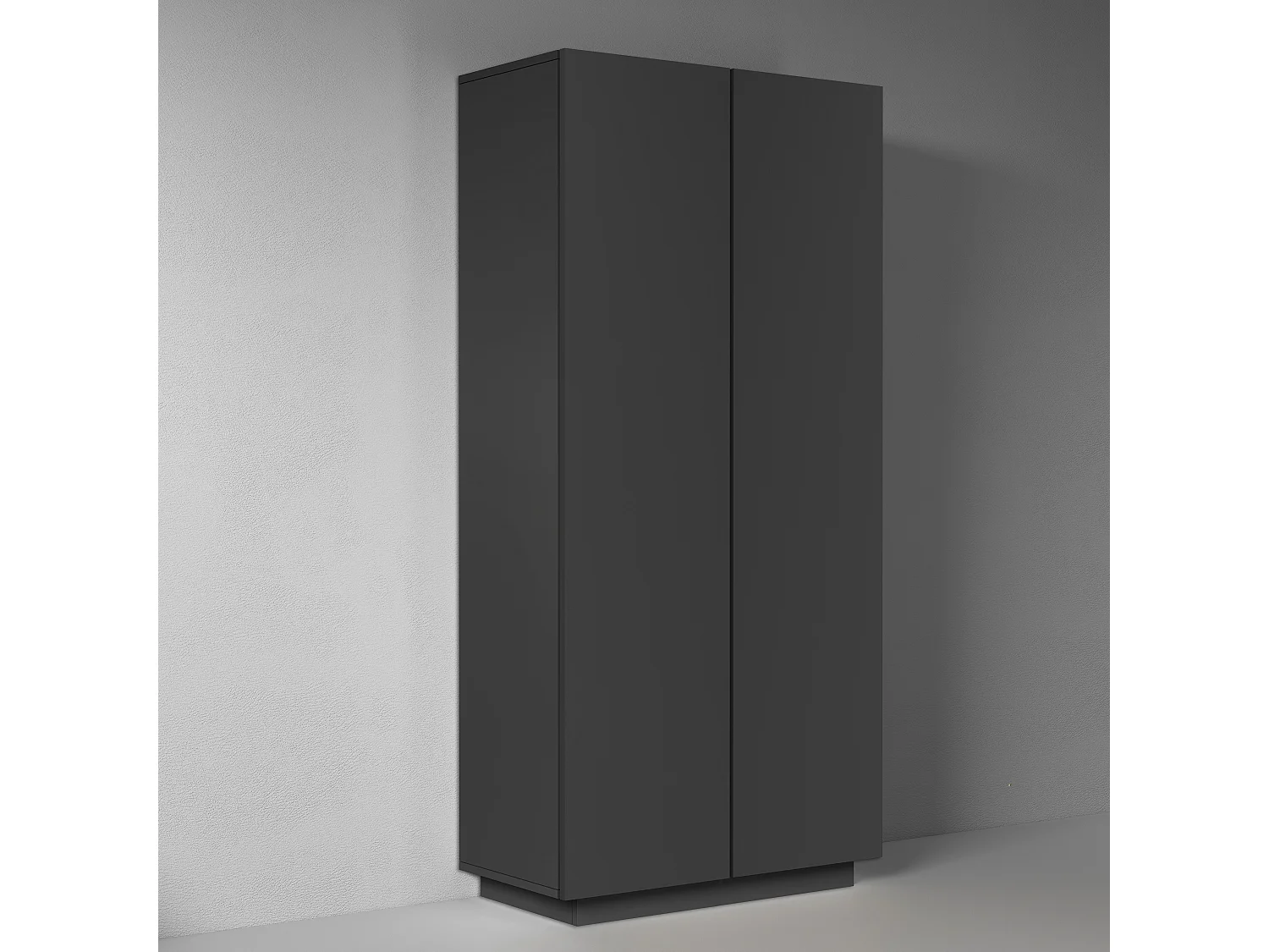 Armadio multiuso Easy a 2 ante antracite opaco 79,20x38x166 cm