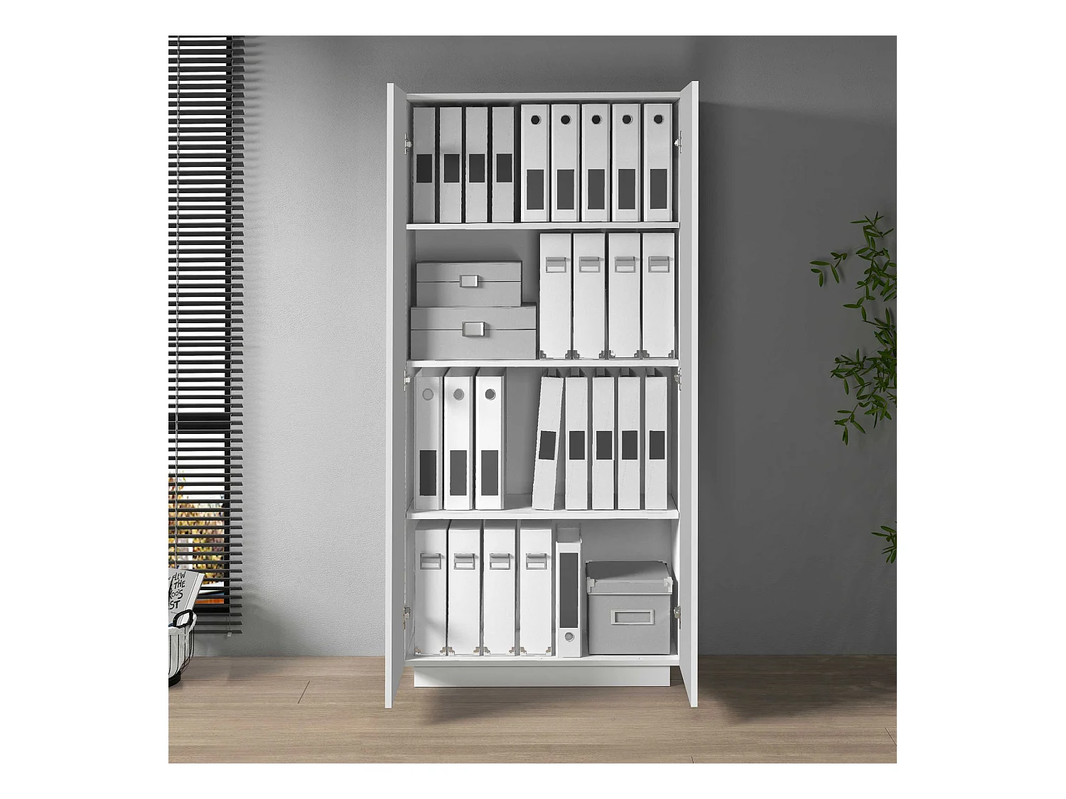 Armadio multiuso Easy a 2 ante bianco opaco 79,20x38x166 cm