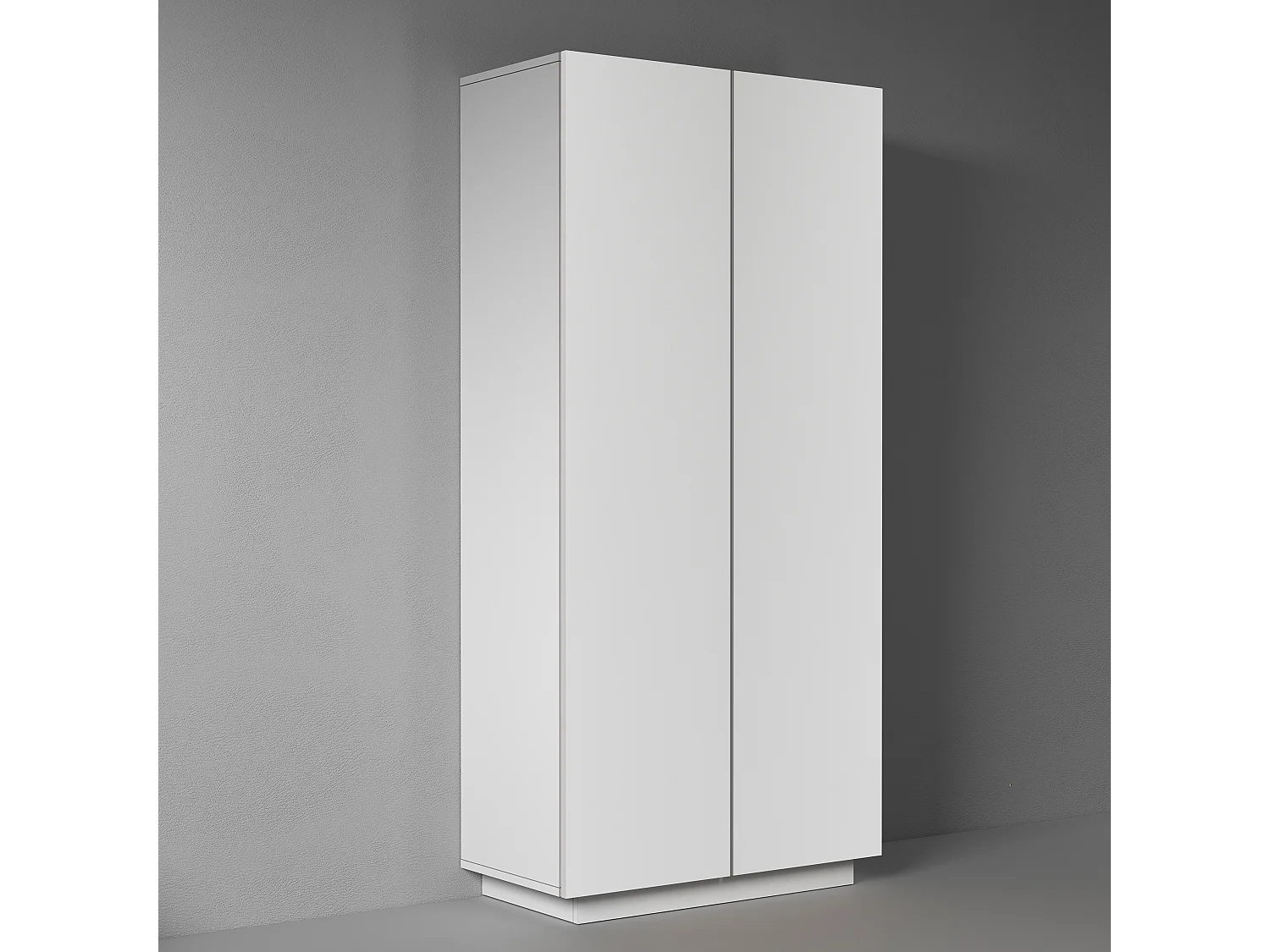 Armario multiusos Easy con 2 puertas blanco mate 79,20x38x166 cm