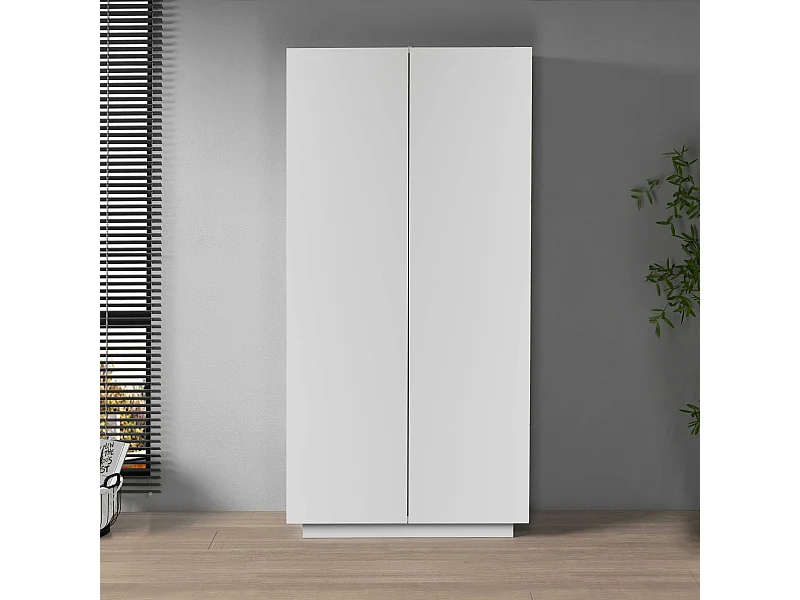 Armadio multiuso Easy a 2 ante bianco opaco 79,20x38x166 cm