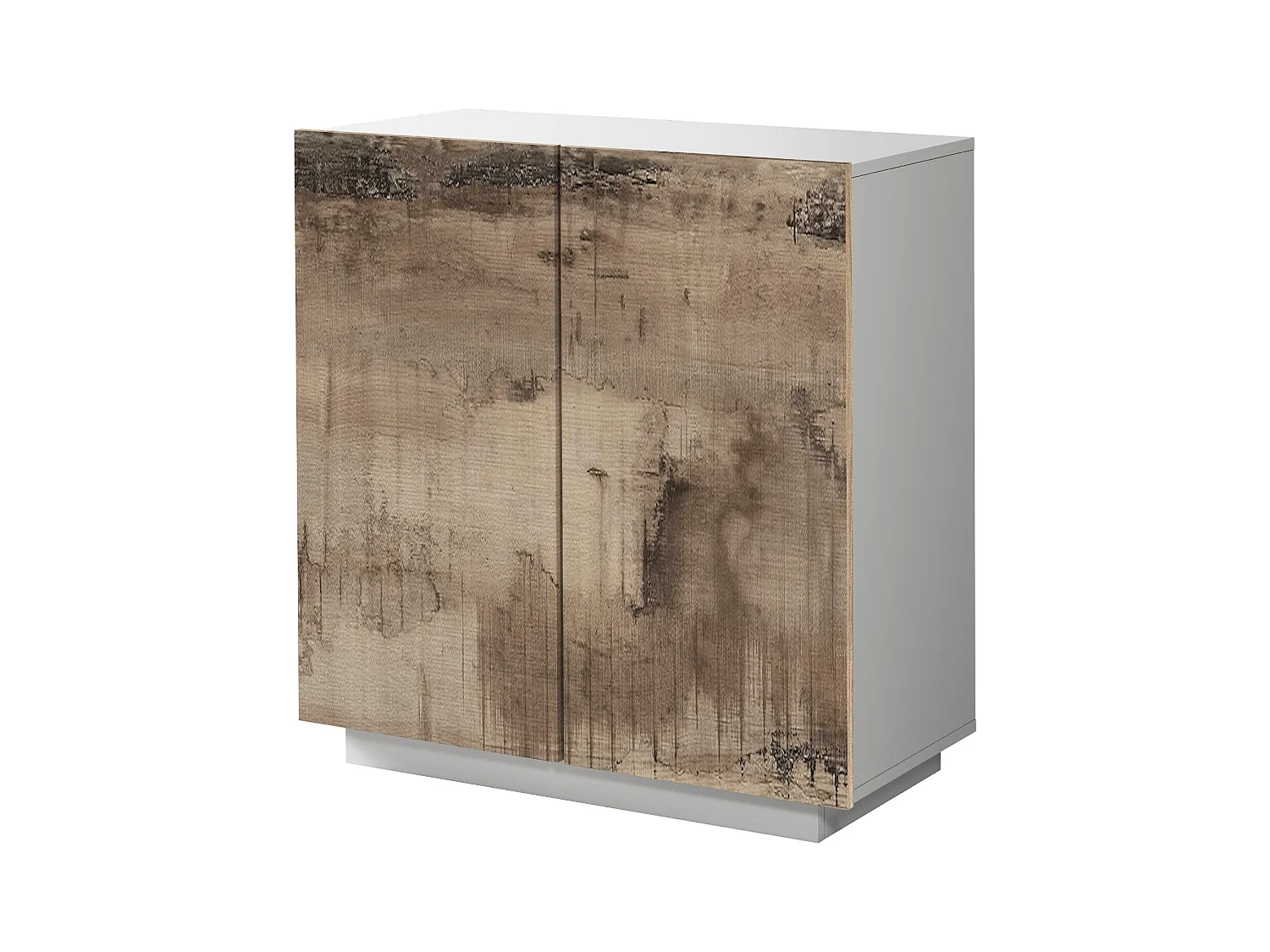 Armadio multiuso Easy a 2 ante bianco opaco e acero 79,20x38x86 cm