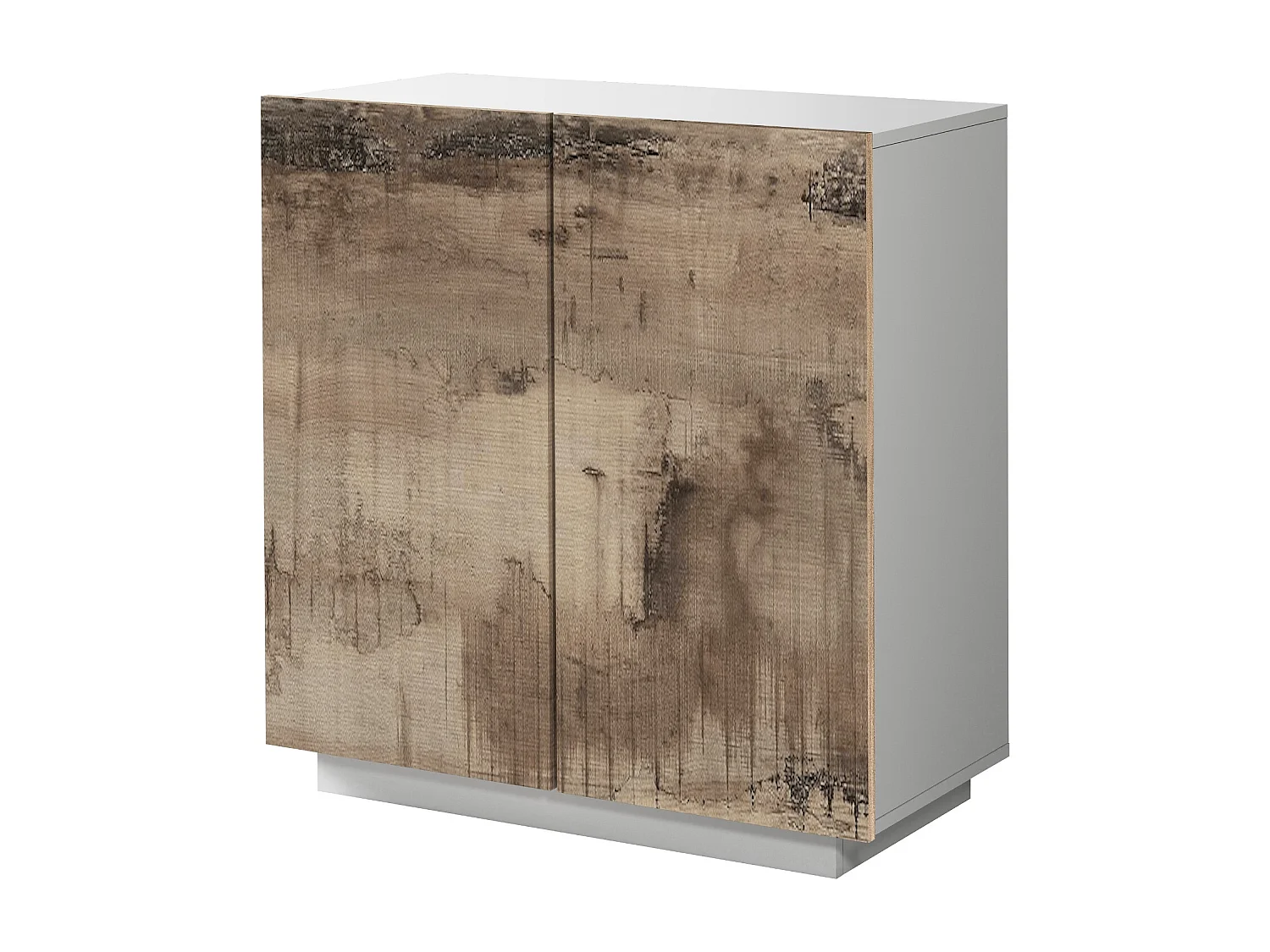 Armadio multiuso Easy a 2 ante bianco opaco e acero 79,20x38x86 cm