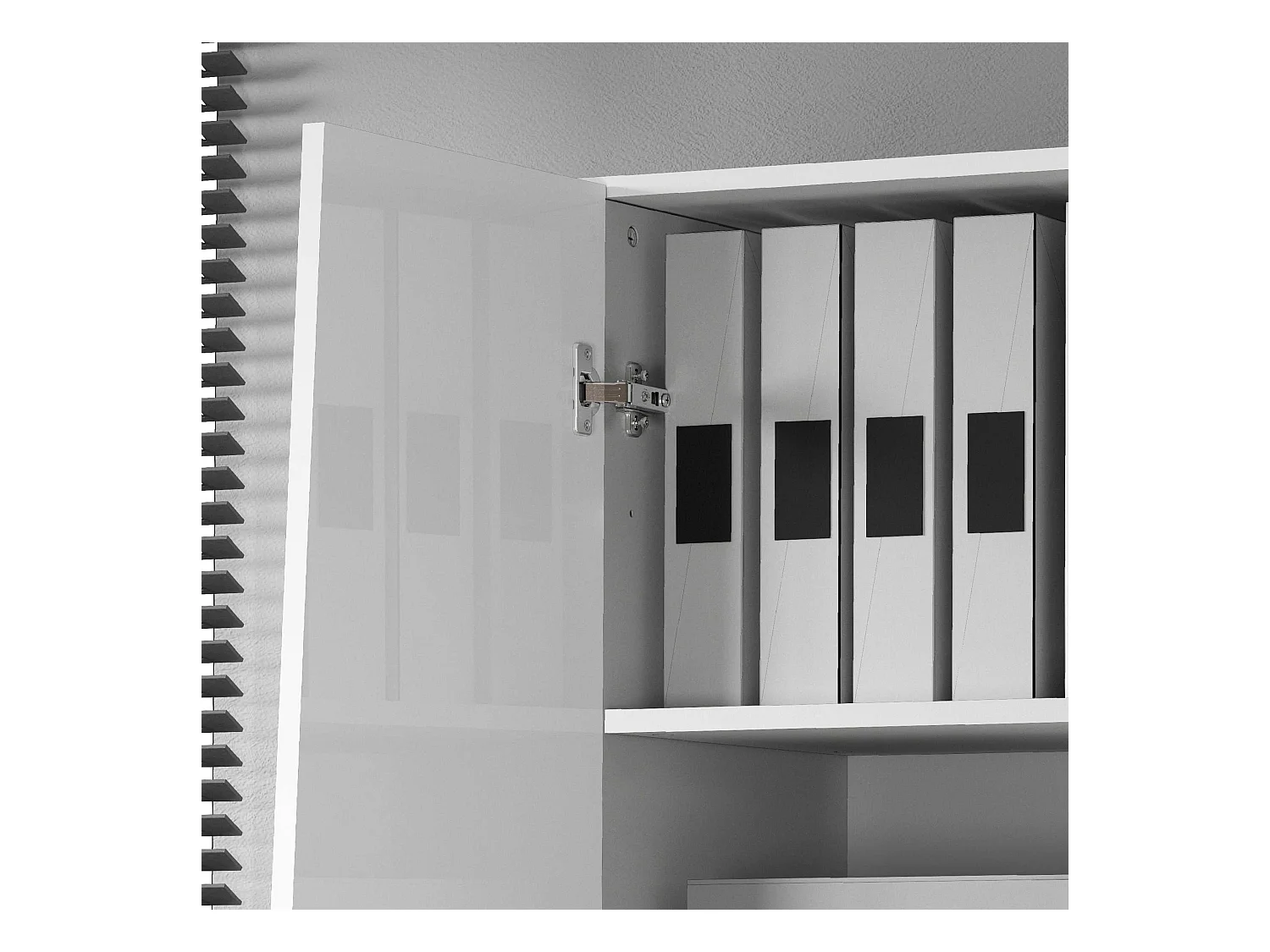 Armadio multiuso Easy a 2 ante bianco lucido 79,20x38x166 cm