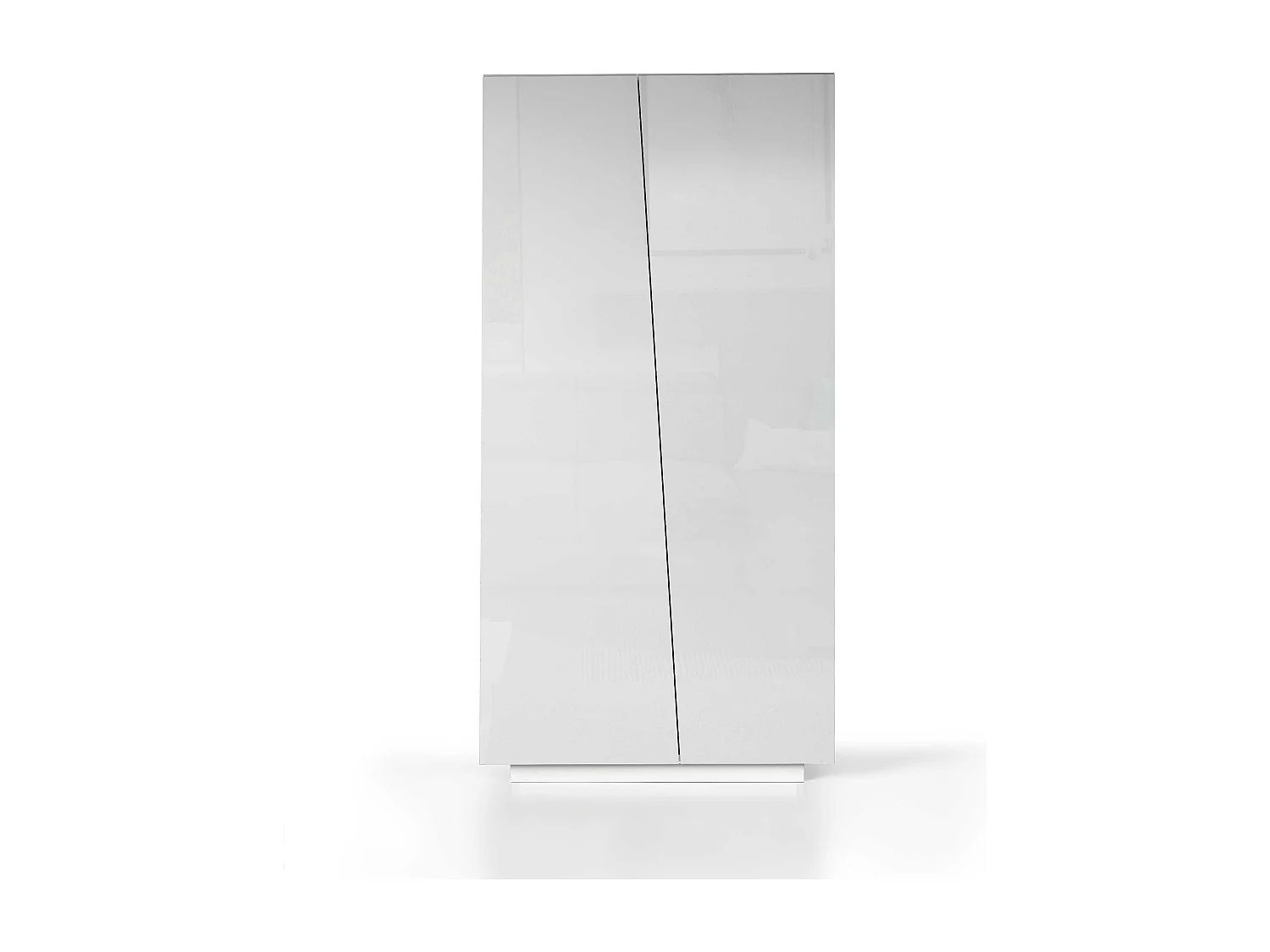 Armadio multiuso Easy a 2 ante bianco lucido 79,20x38x166 cm