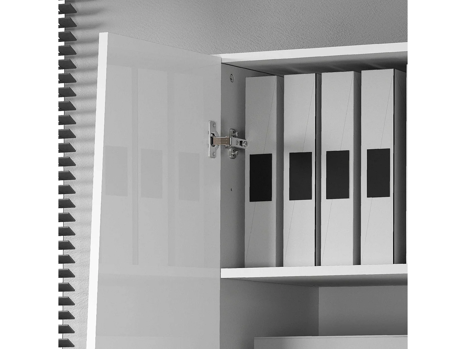 Armadio multiuso Easy a 2 ante bianco lucido 79,20x38x166 cm