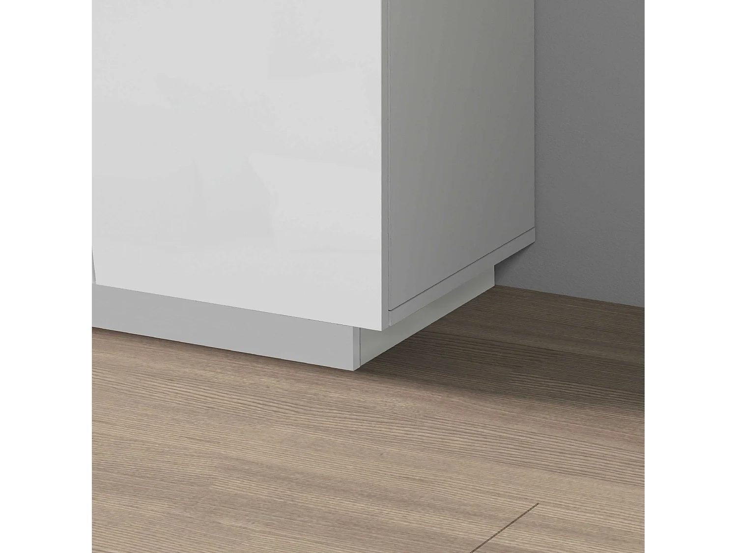 Armadio multiuso Easy a 2 ante bianco lucido 79,20x38x166 cm