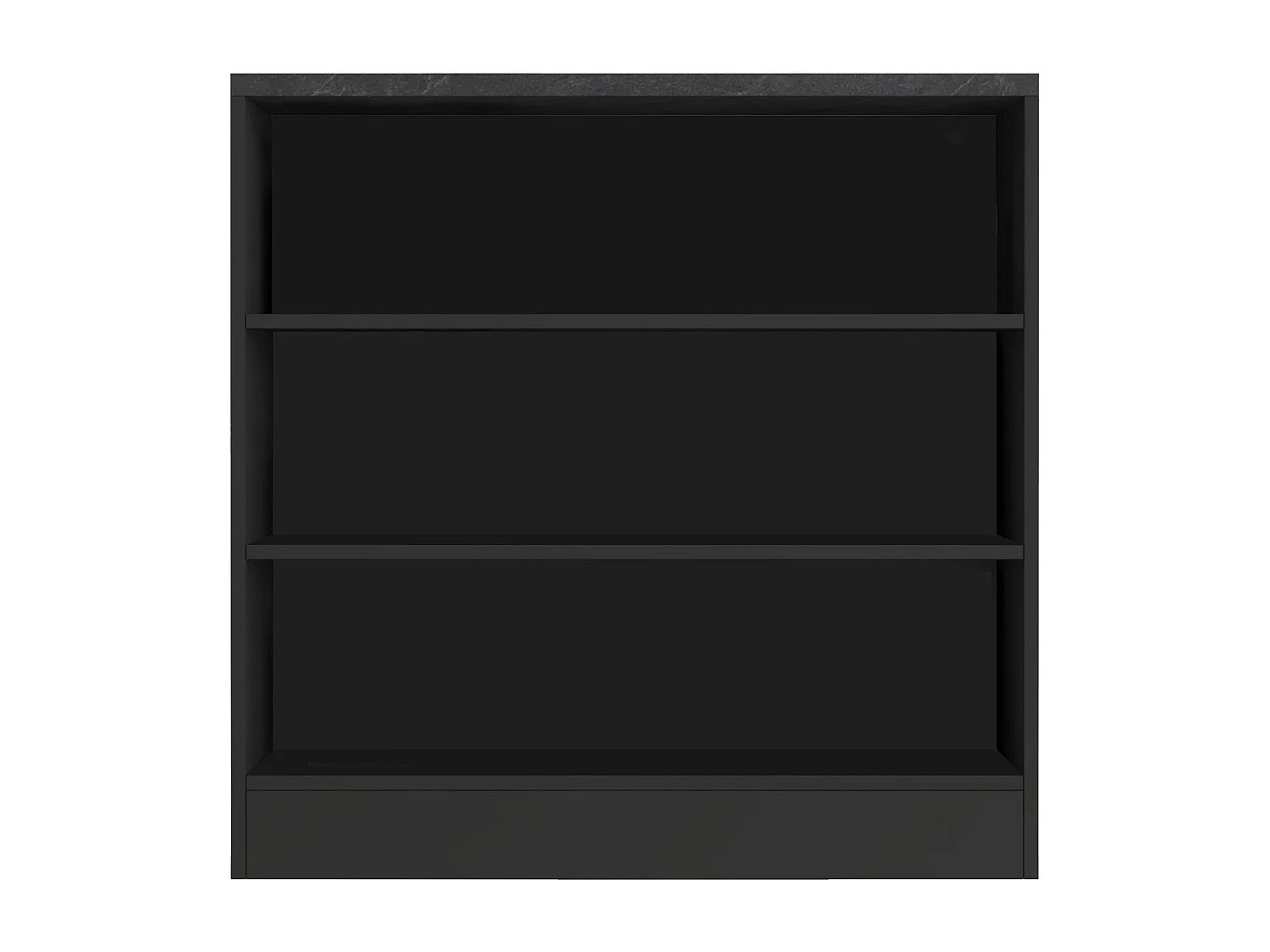 Mobile a scaffale Sole con 3 ripiani antracite opaco e report 90x90x25 cm